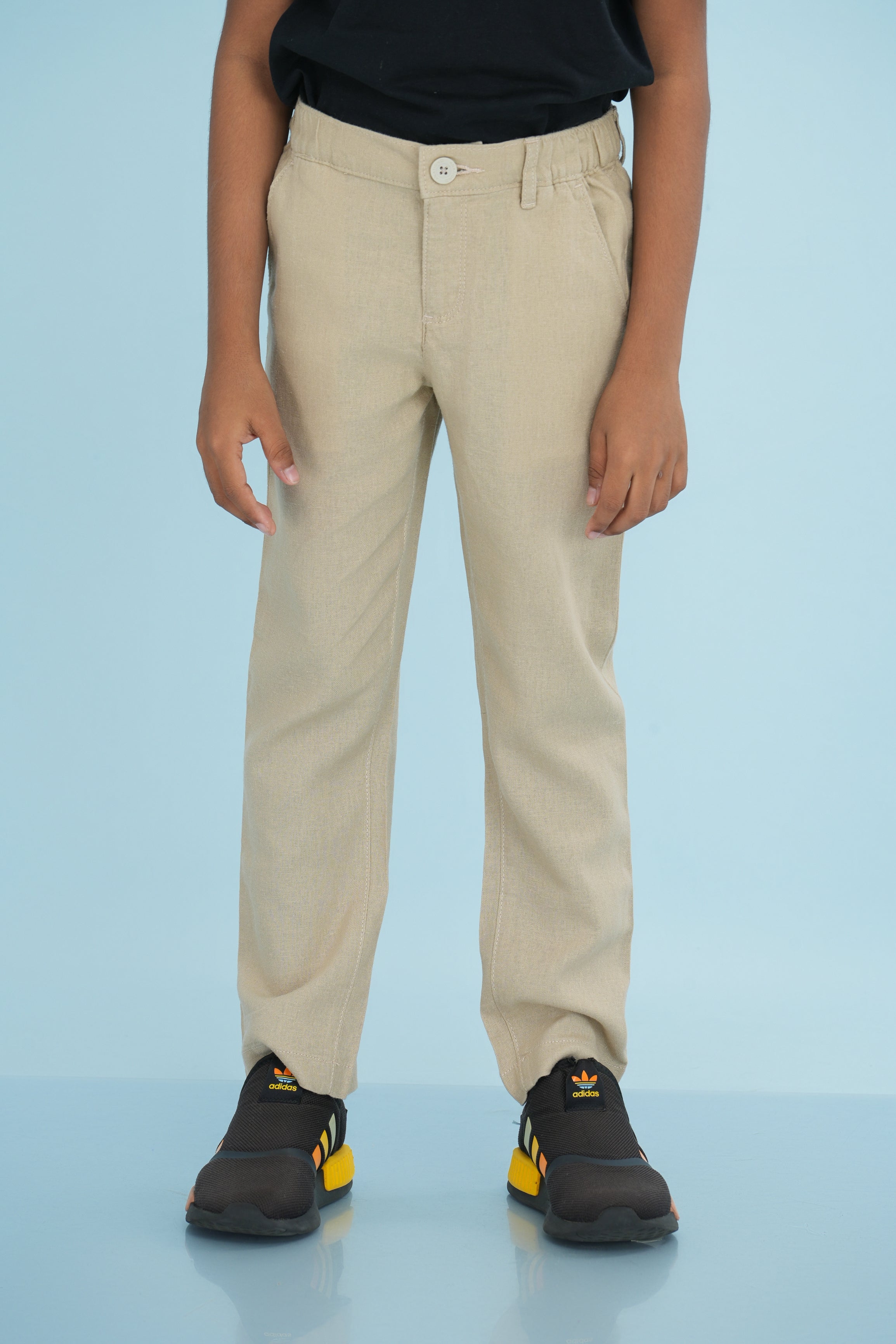 Kids' Linen Rayon Regular Pant – Beige | AnationZ Junior