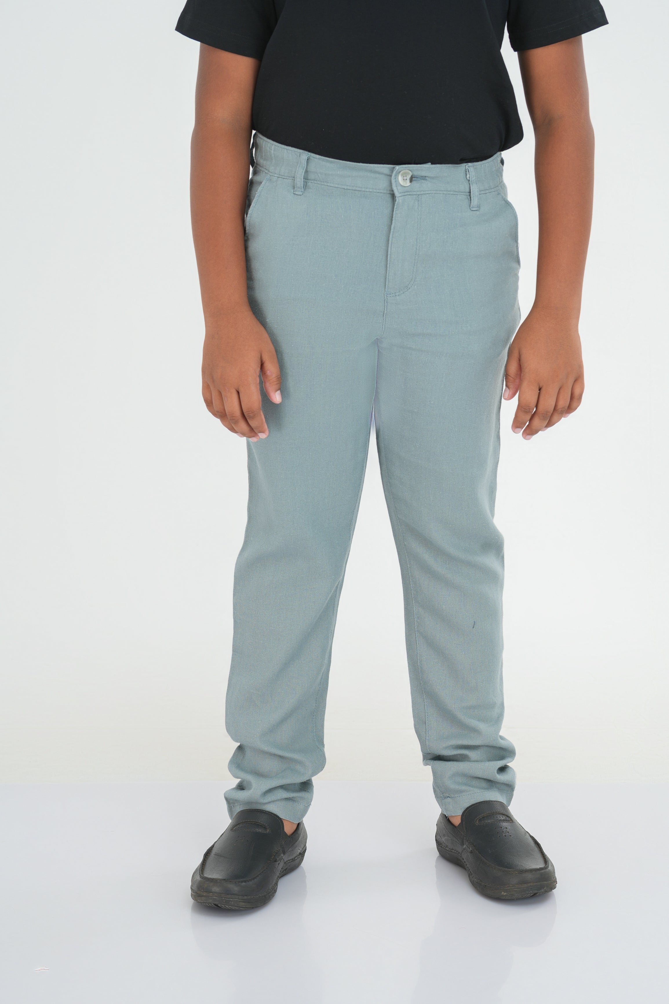 Kids' Linen Rayon Regular Pant – Grey | AnationZ Junior