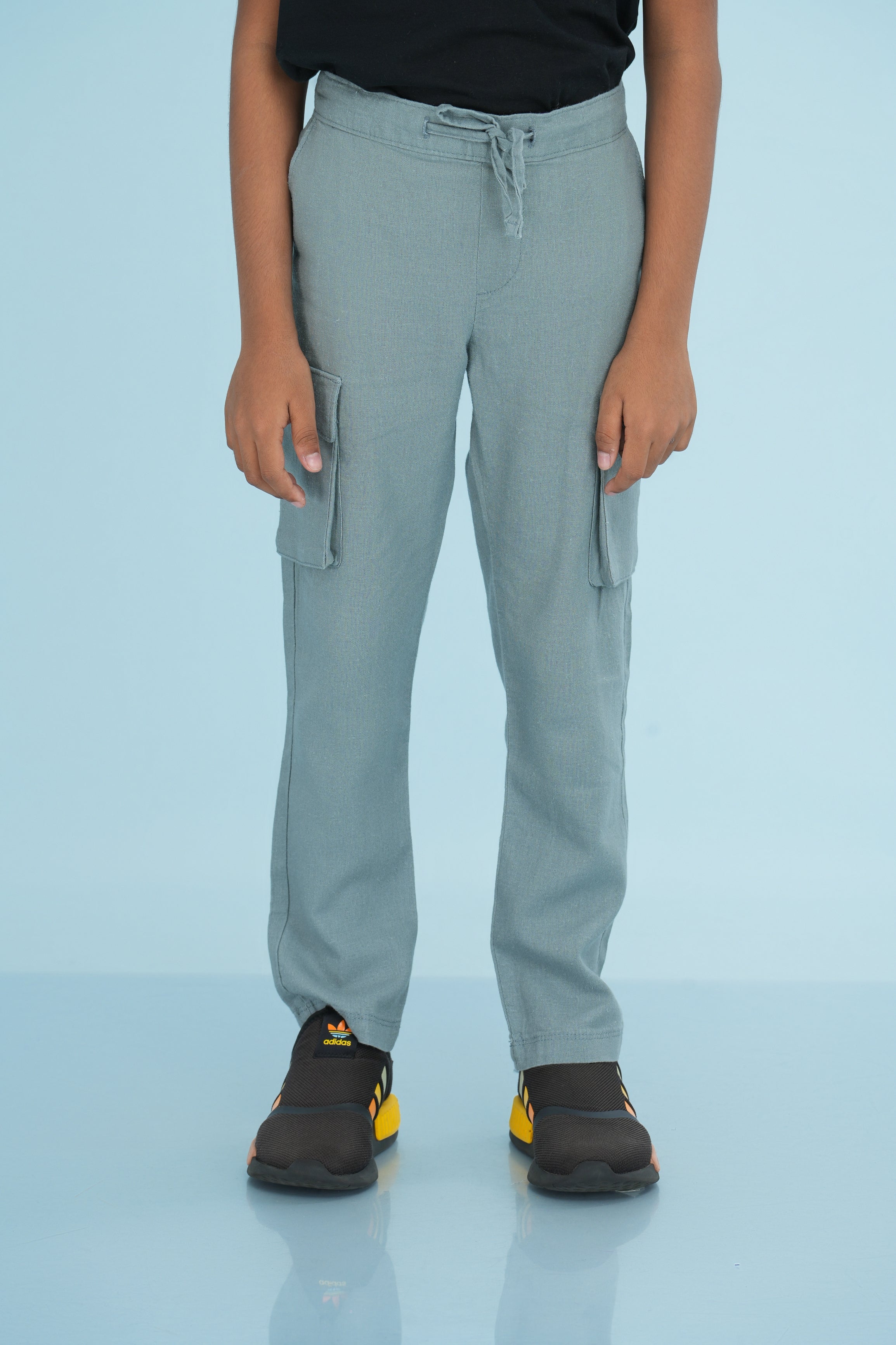 Kids' Linen Rayon Regular Pant – Grey | AnationZ Junior