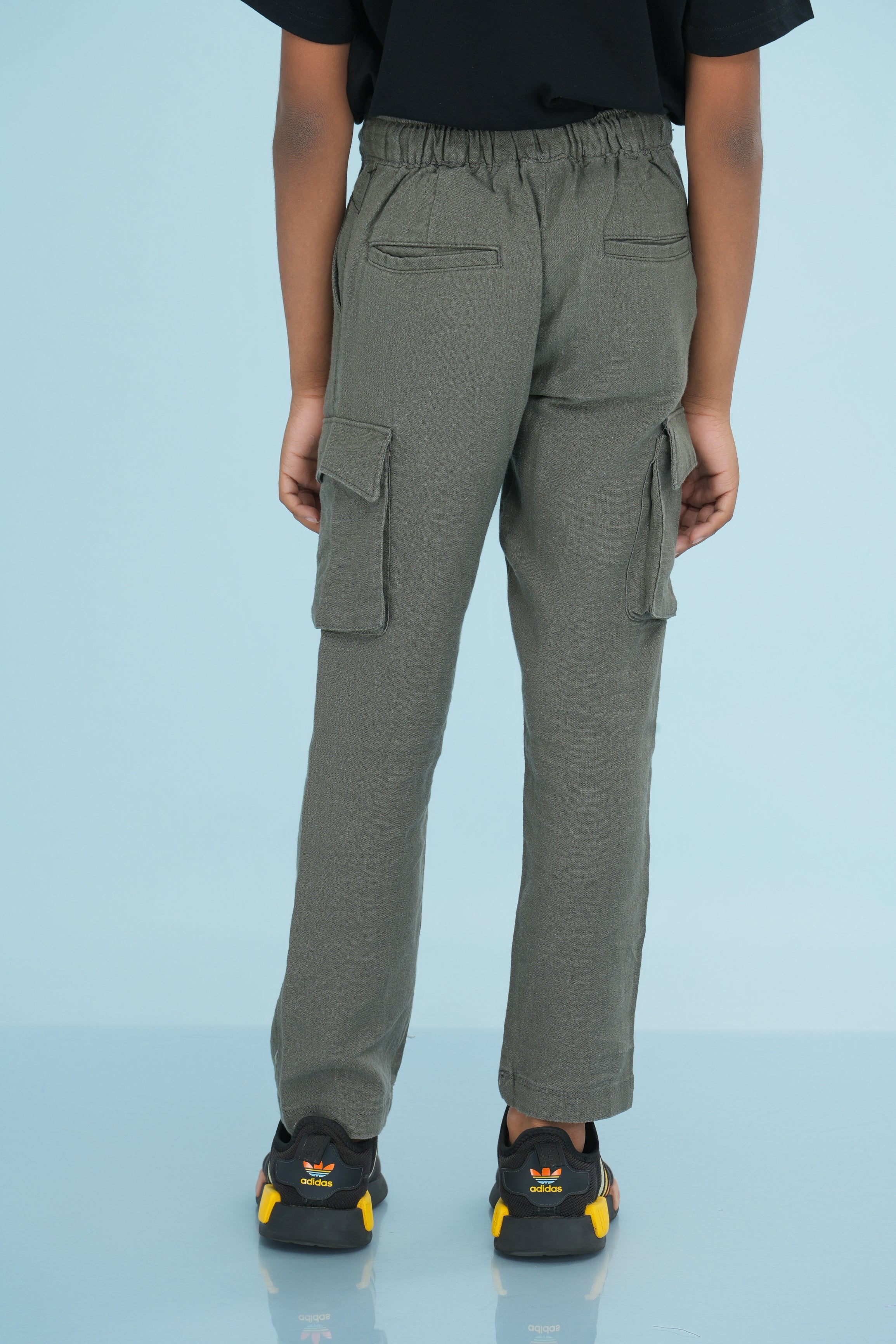 Kids' Linen Rayon Regular Pant – Olive | AnationZ Junior