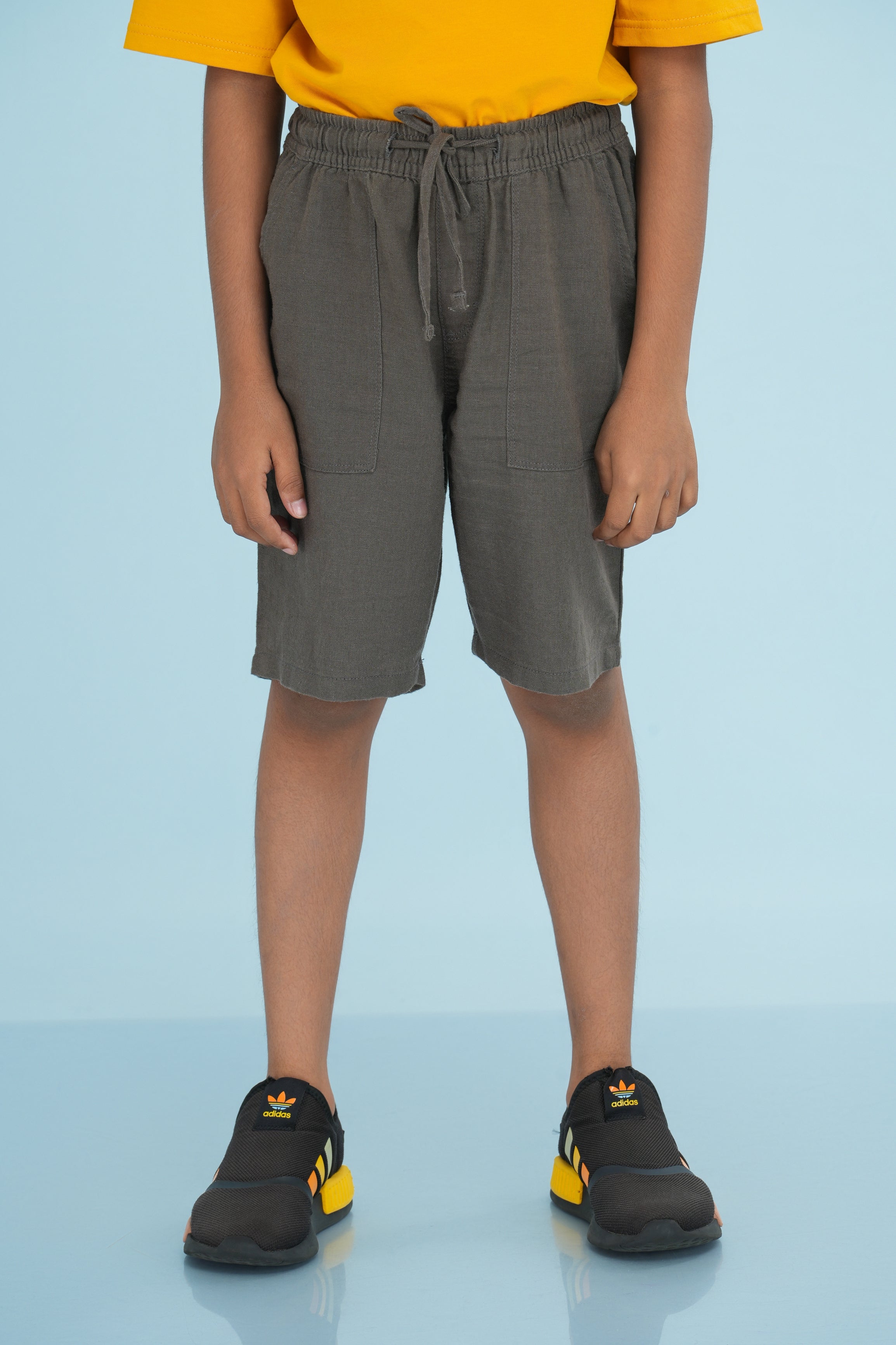 Kids' Linen Rayon Regular Shorts – Brown | AnationZ Junior