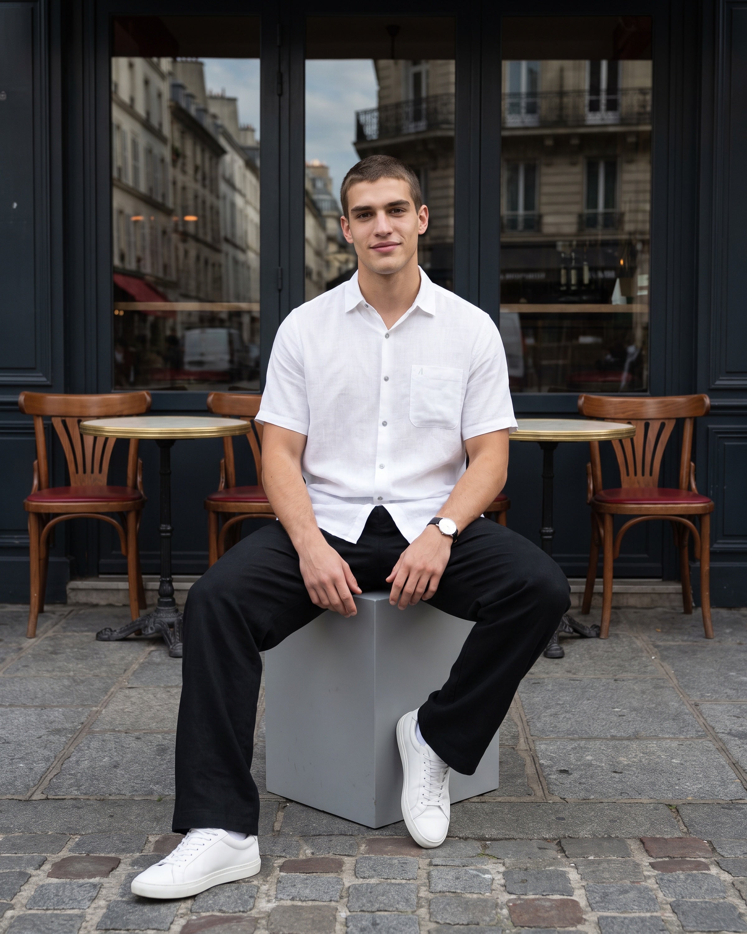 AnationZ Reserve Hemp Short Sleeve Shirt - Alpine White Sri Lanka