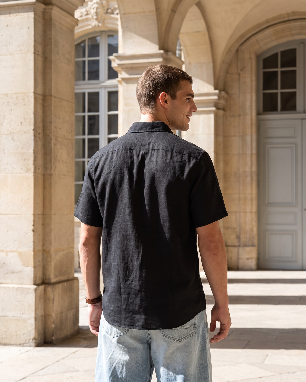 AnationZ Reserve Hemp Short Sleeve Shirt - Midnight Onyx Sri Lanka
