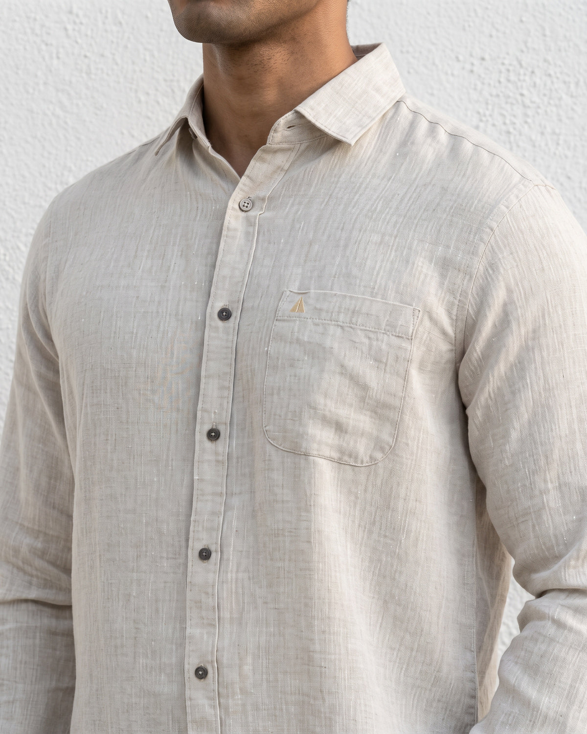 AnationZ Reserve Hemp Chinese Collar Shirt - Raw Canvas Sri Lanka