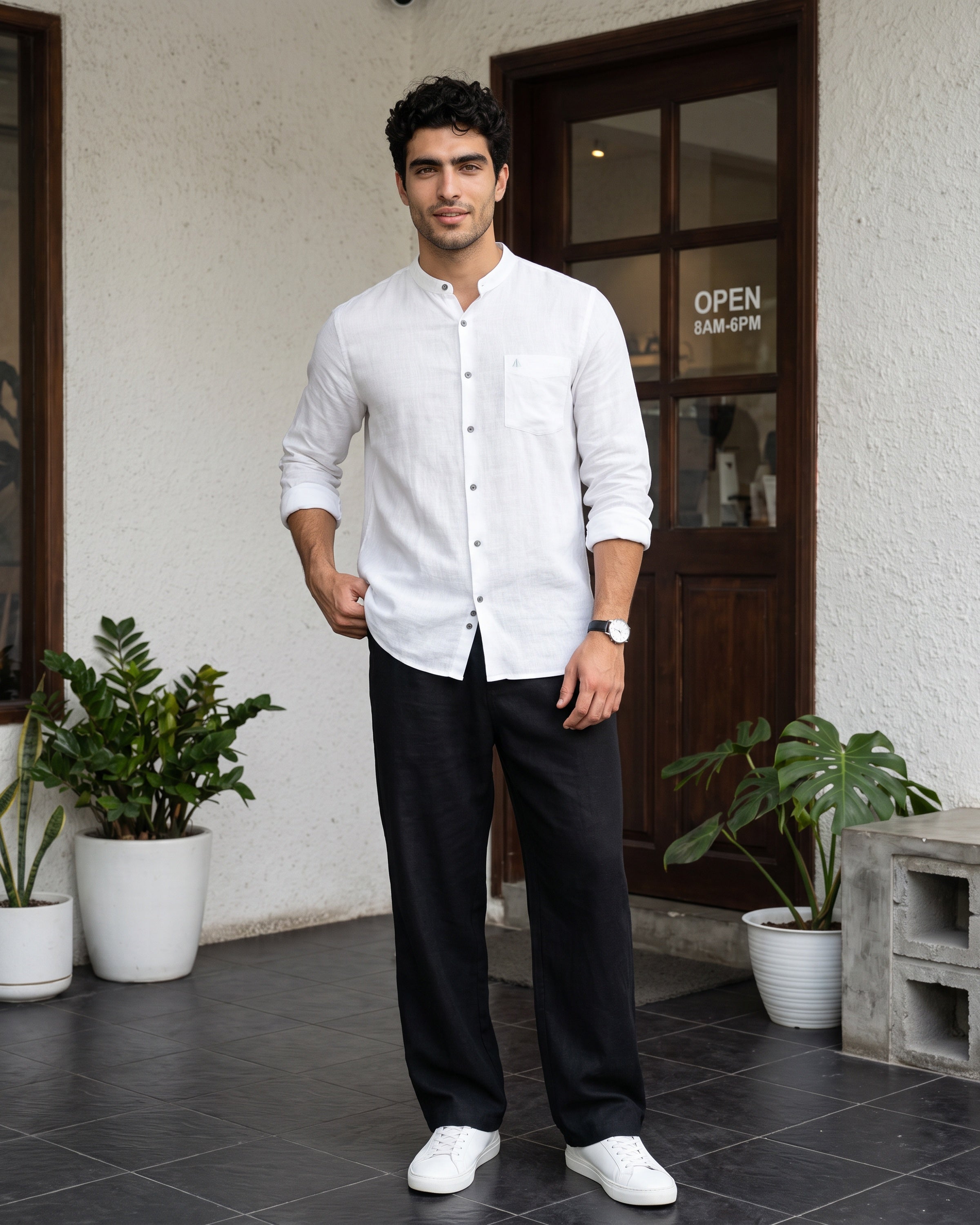 AnationZ Reserve Hemp Long Sleeve Shirt - Alpine White Sri Lanka