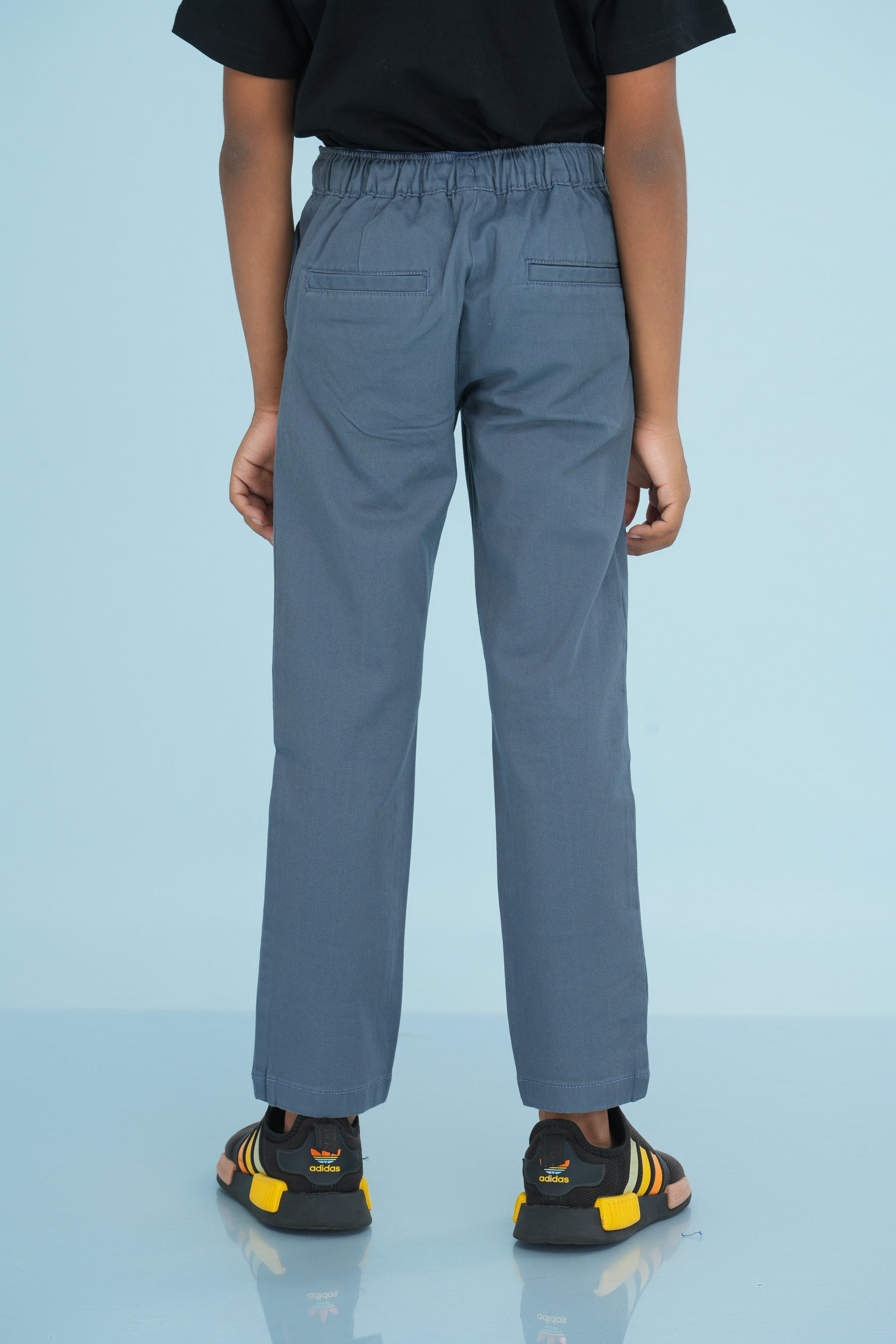 Kids' Twill Essential Regular Pant – Steel | AnationZ Junior