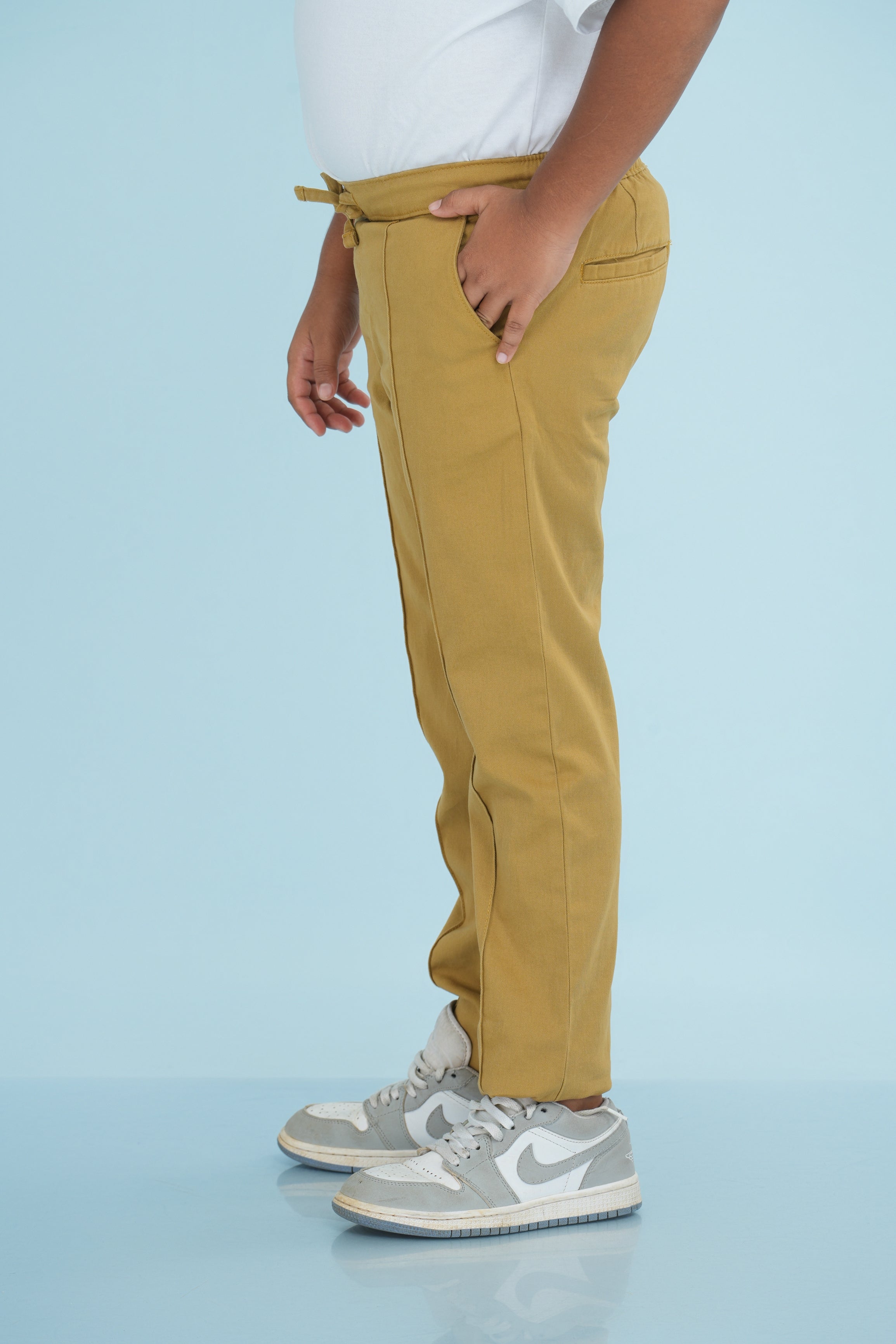 Kids' Twill Essential Regular Pant – Khaki | AnationZ Junior