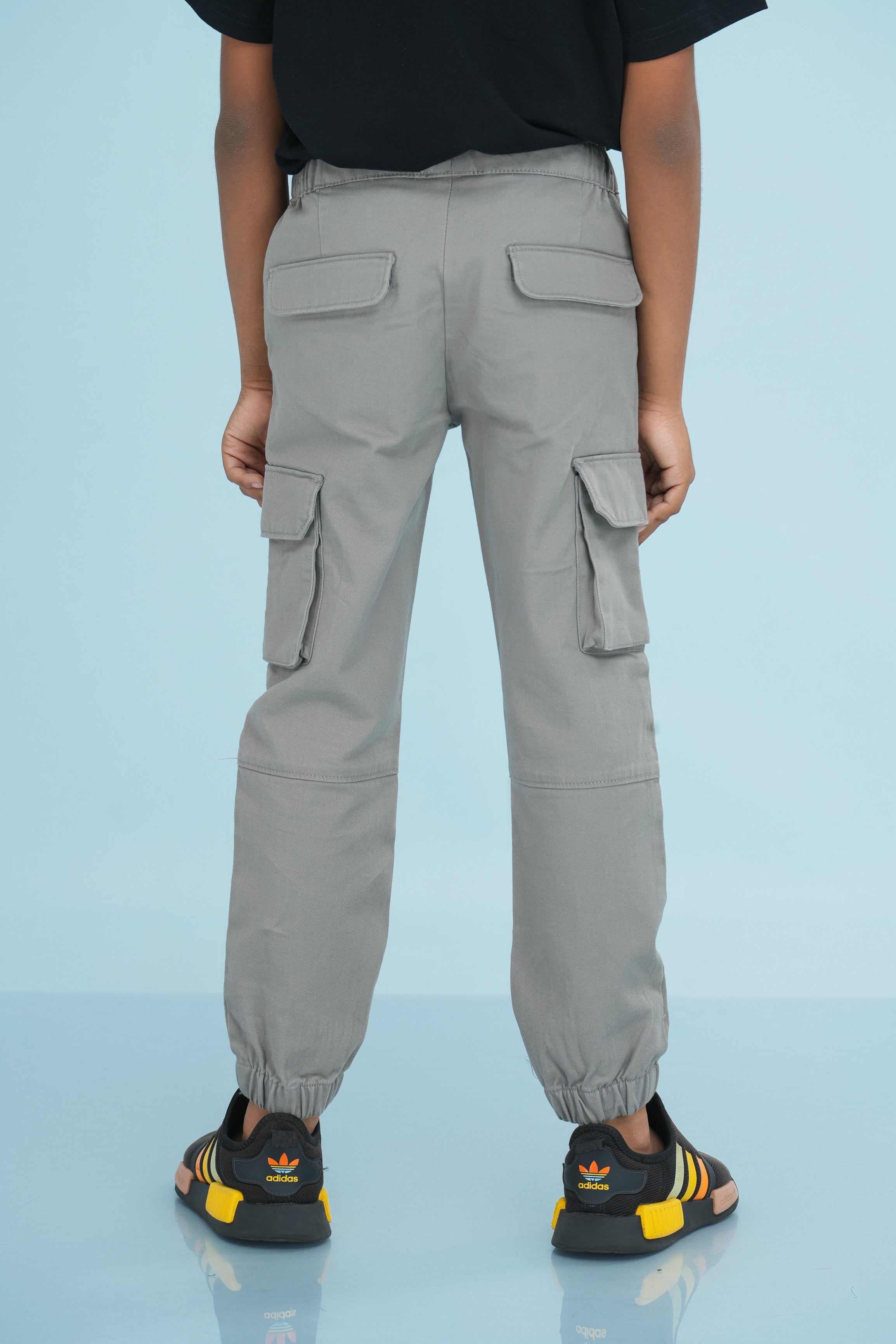 Kids' Twill Essential Cargo Pant – Grey | AnationZ Junior