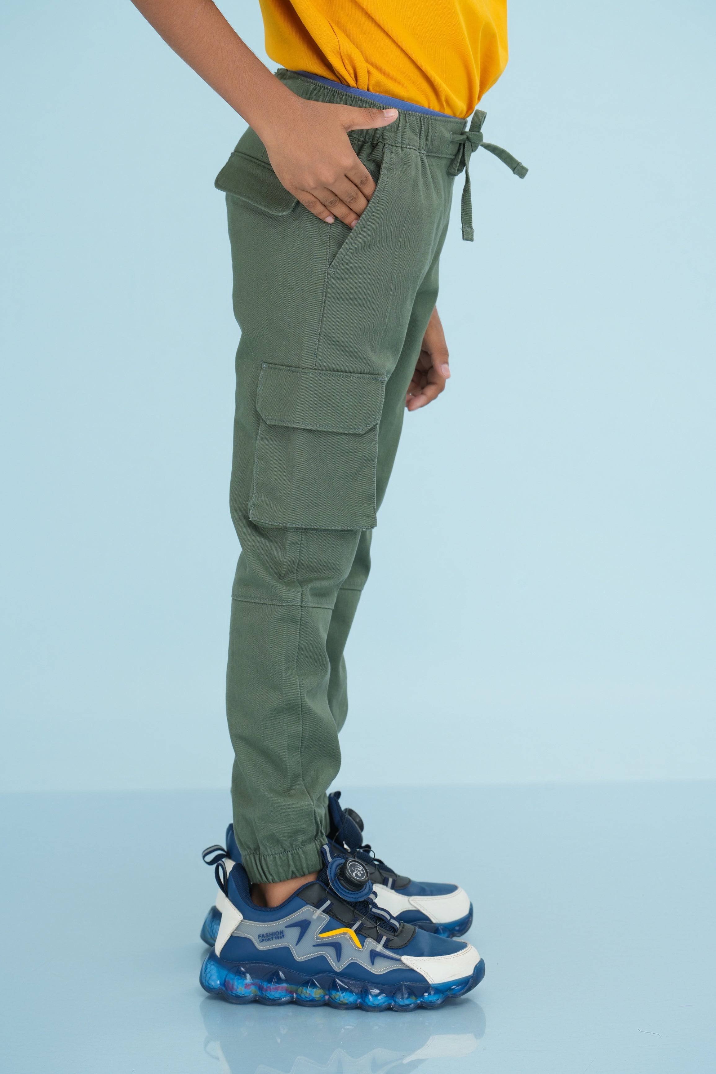 Kids' Twill Essential Cargo Pant – Olive | AnationZ Junior