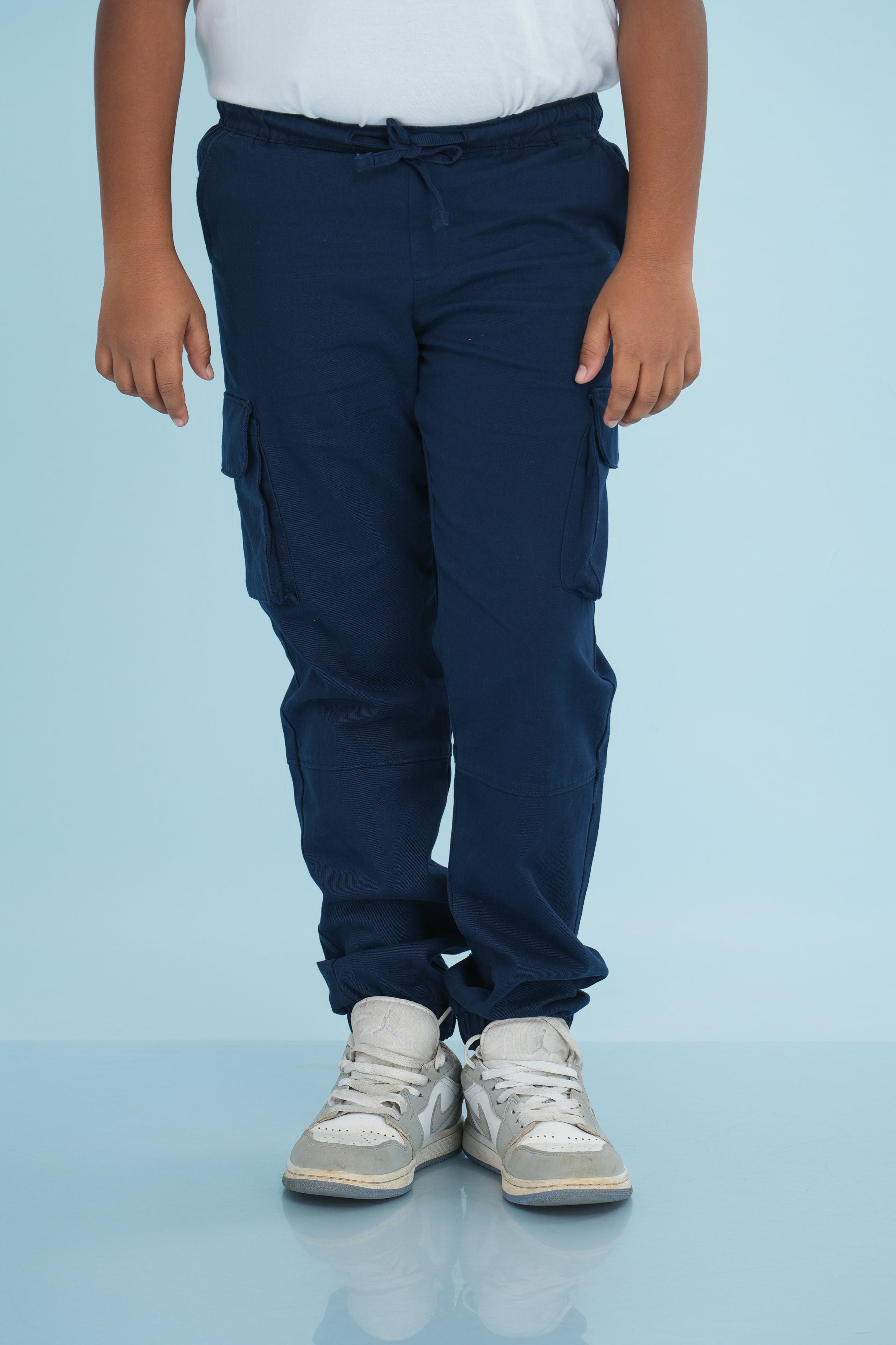 Kids' Twill Essential Cargo Bottom – Dark Blue | AnationZ Junior