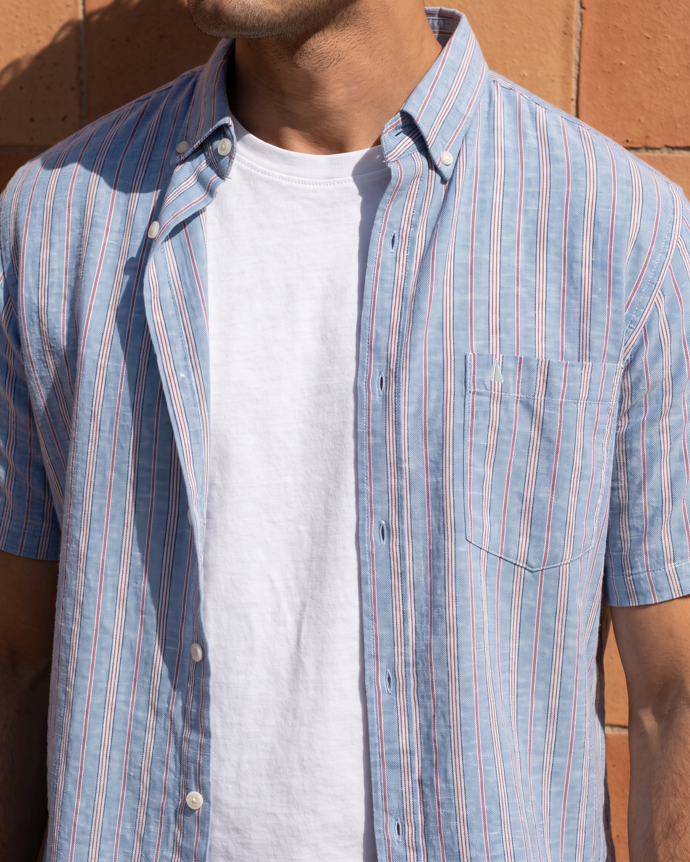 AnationZ Heritage Linen Button-Down Shirt - Open Sky Sri Lanka
