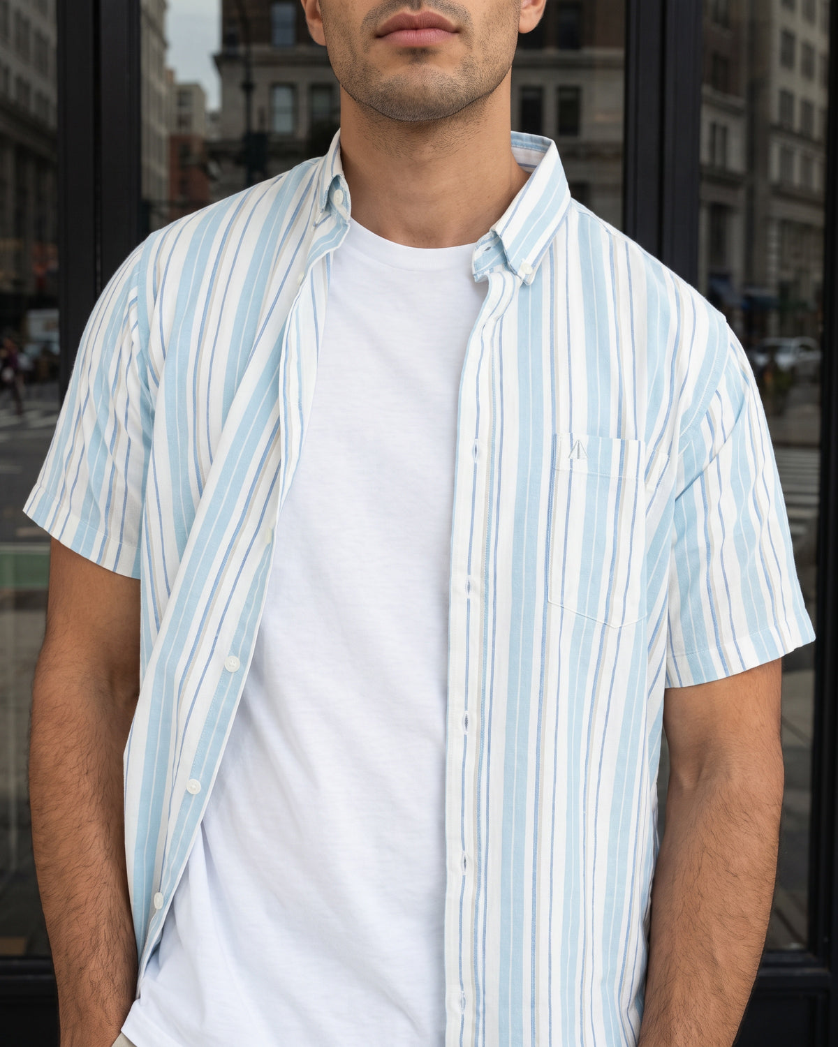 AnationZ Heritage Linen Button-Down Shirt - Open Sky Sri Lanka