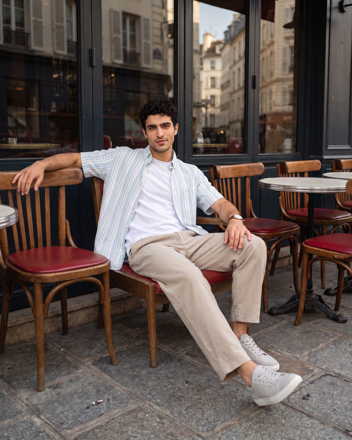 AnationZ Heritage Linen Button-Down Shirt - Open Sky Sri Lanka