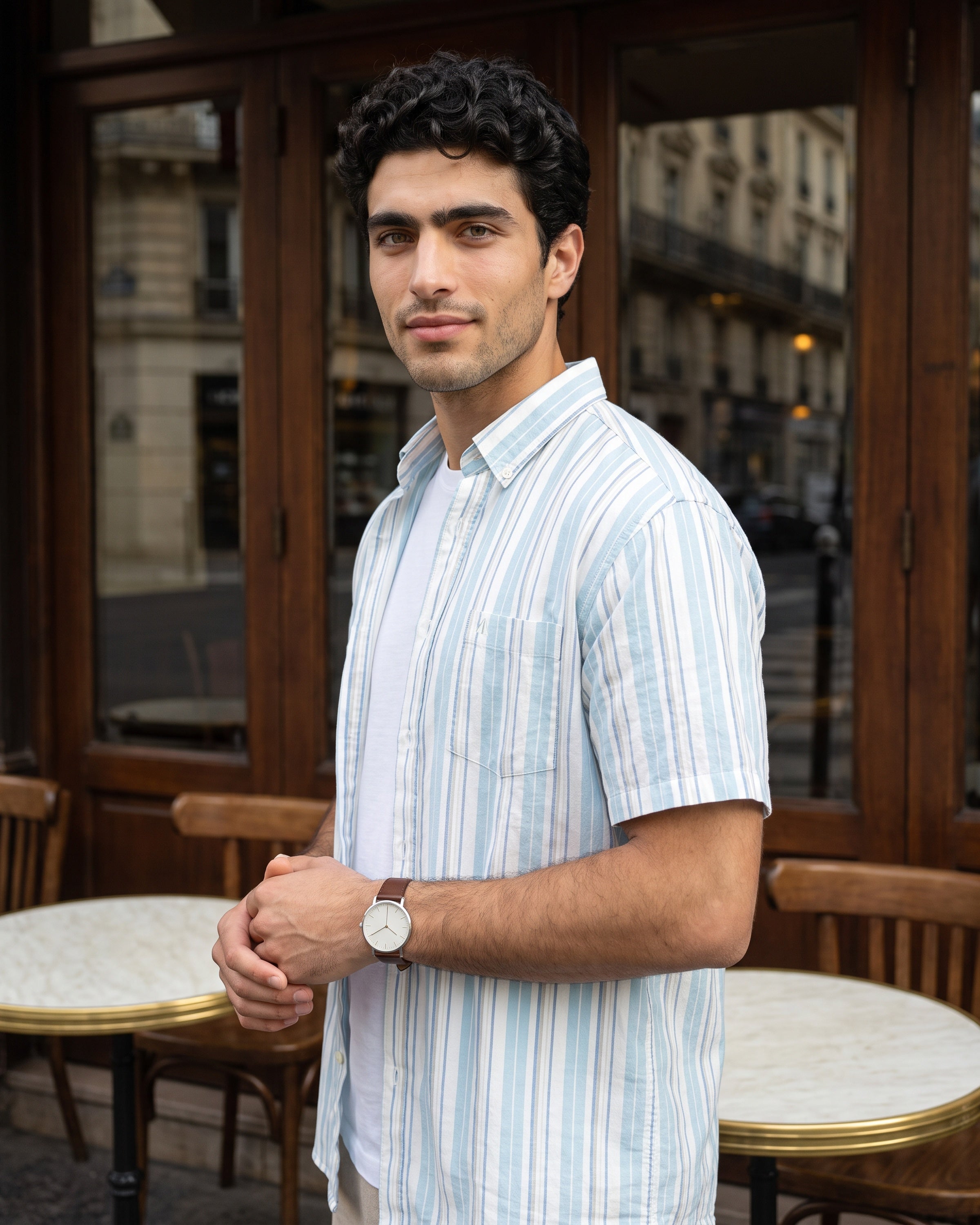AnationZ Heritage Linen Button-Down Shirt - Open Sky Sri Lanka