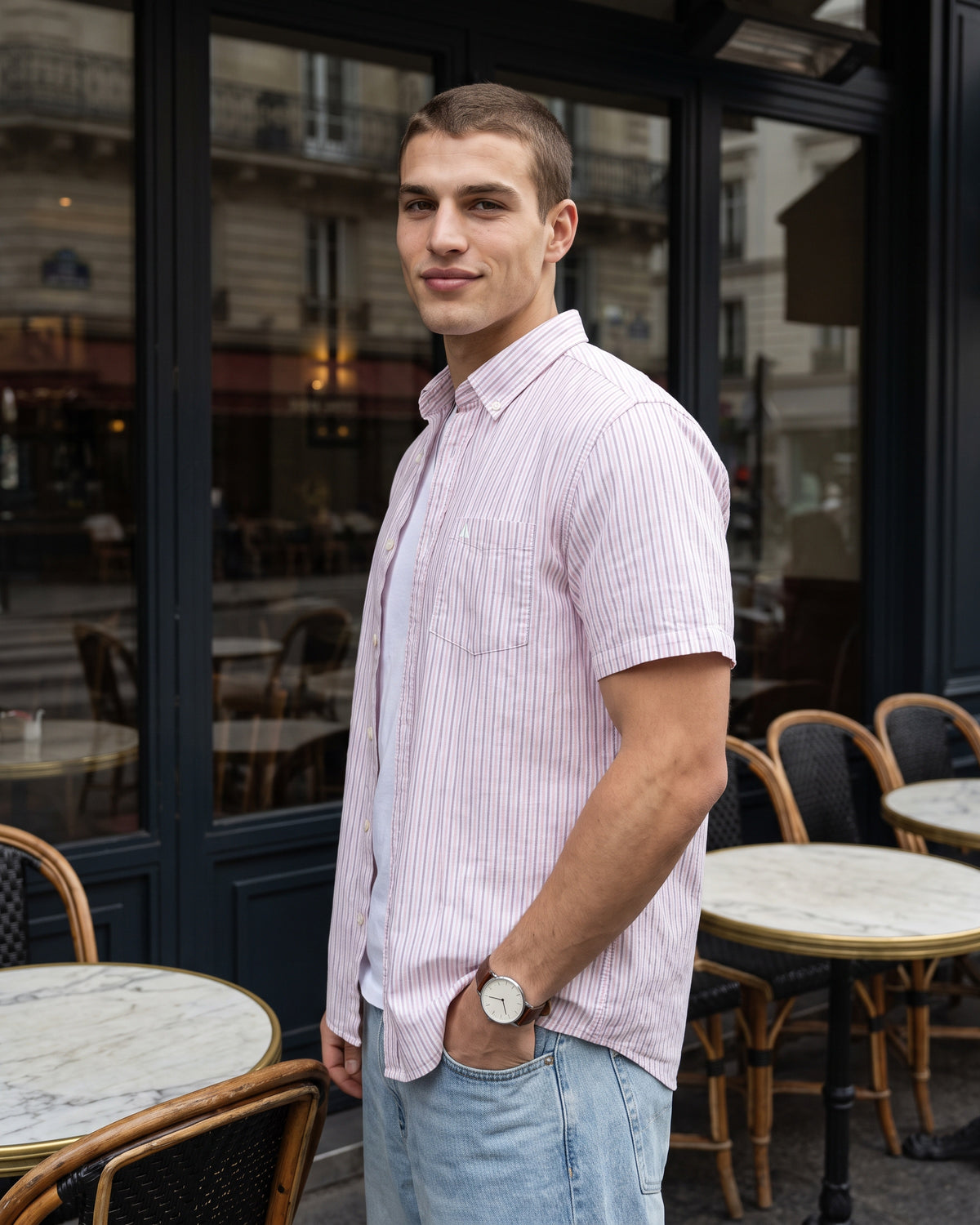 AnationZ Heritage Linen Button-Down Shirt - Rose Dusk Sri Lanka