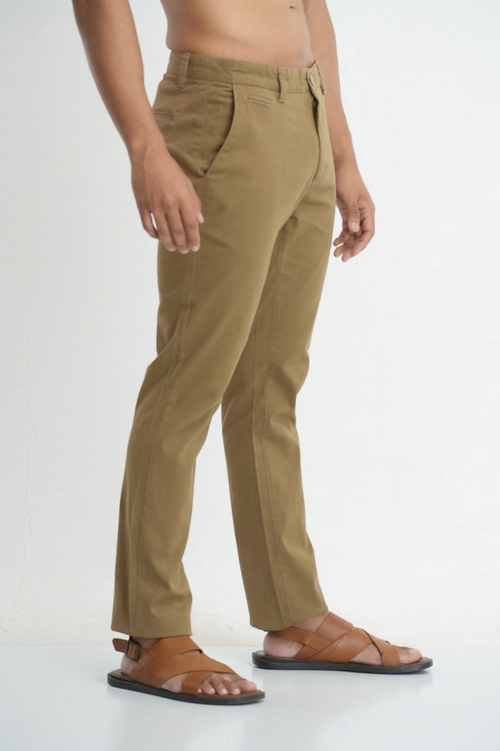 ESSENTIAL CHINOS SLIM FIT PANT - KHAKI