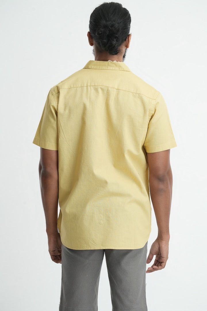 Classic Linen Cotton Shirt - Amber