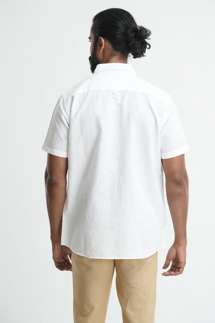 Classic Linen Cotton White Shirt