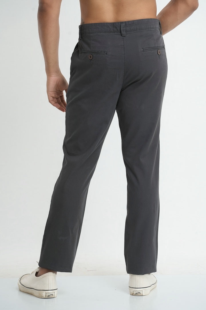 ESSENTIAL CHINOS SLIM FIT PANT - CHARCOAL