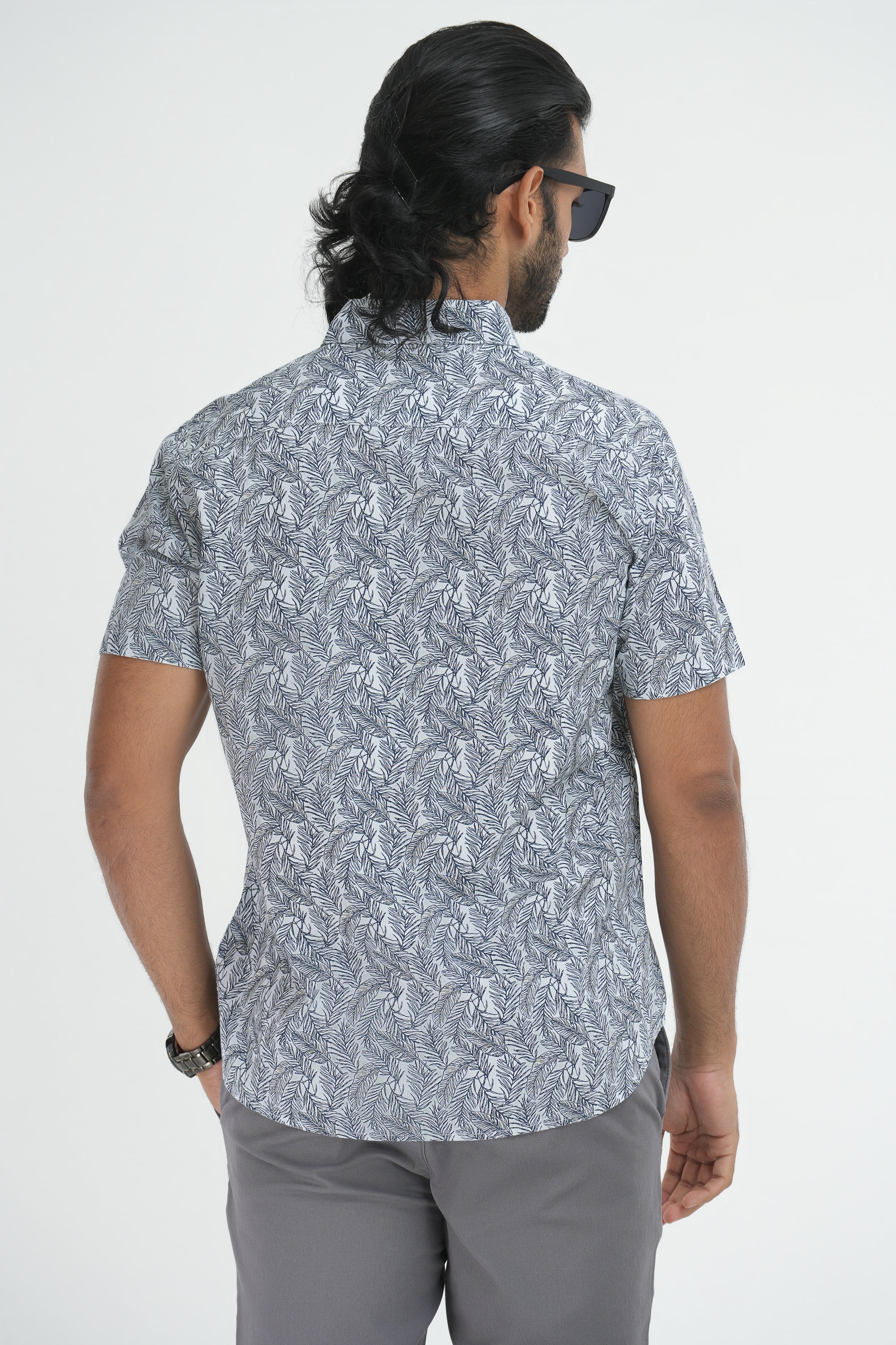 Printed Cotton Shirt - White