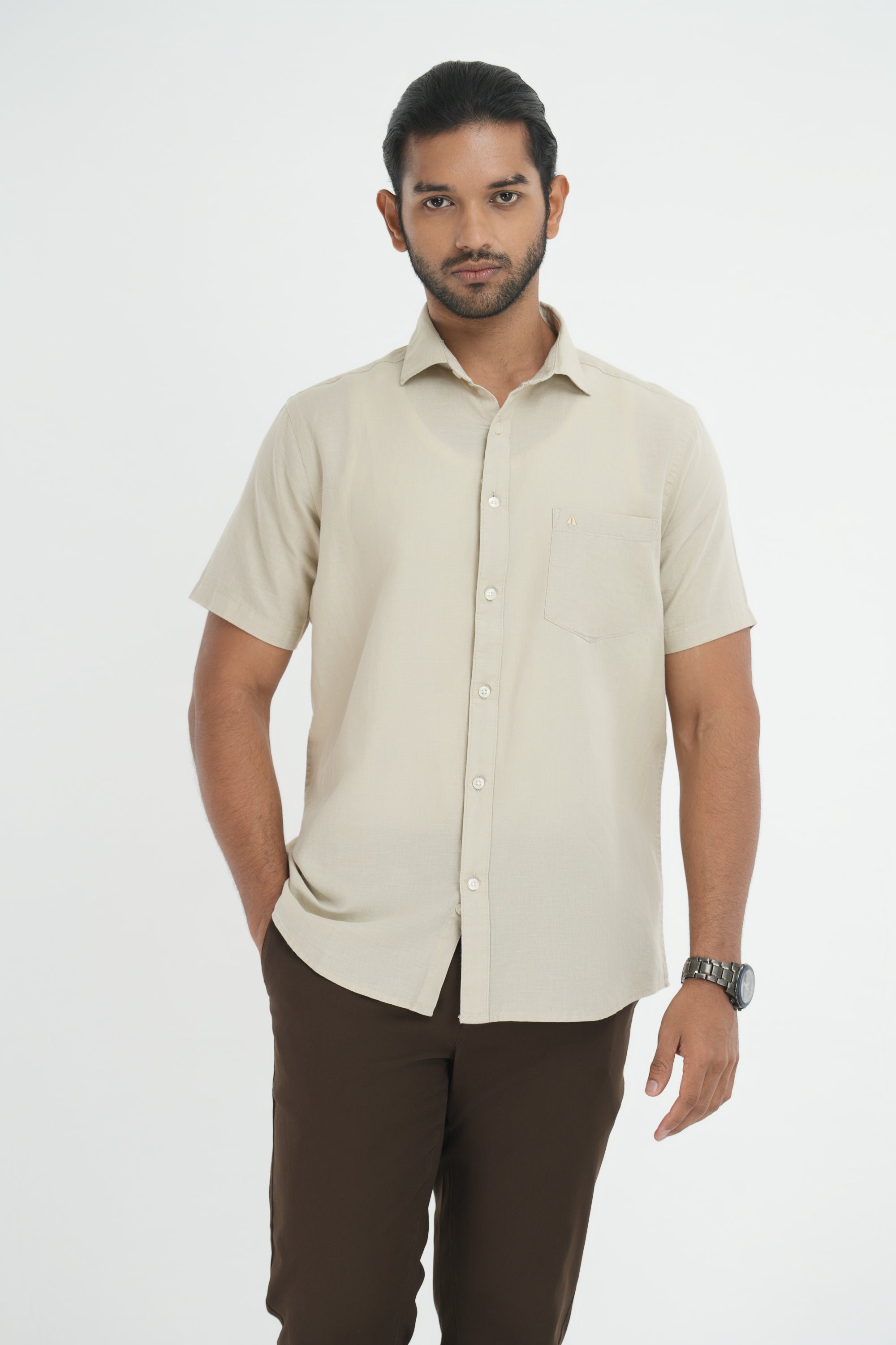 Linen Cotton Shirt - Cream