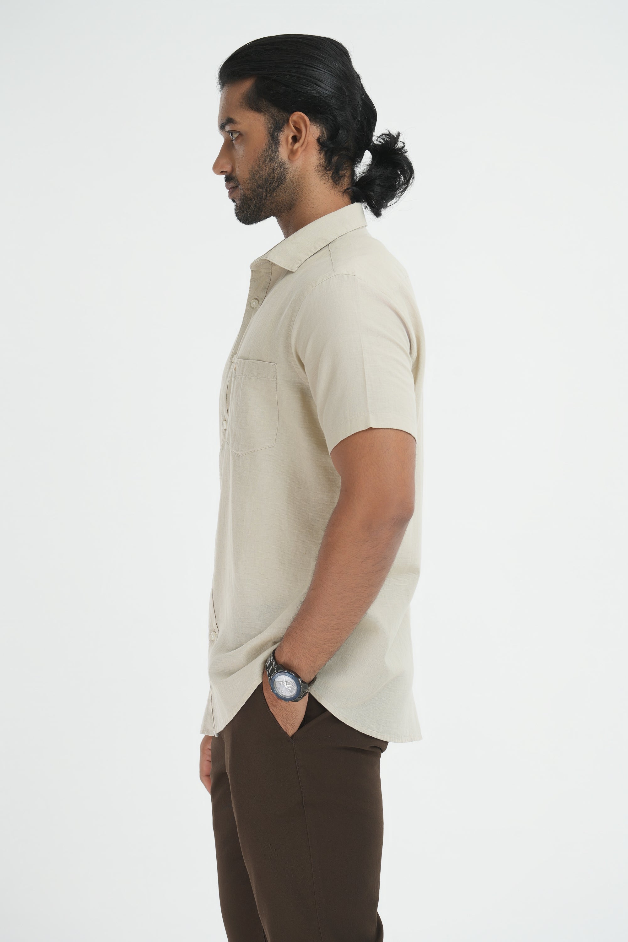 Linen Cotton Shirt - Cream