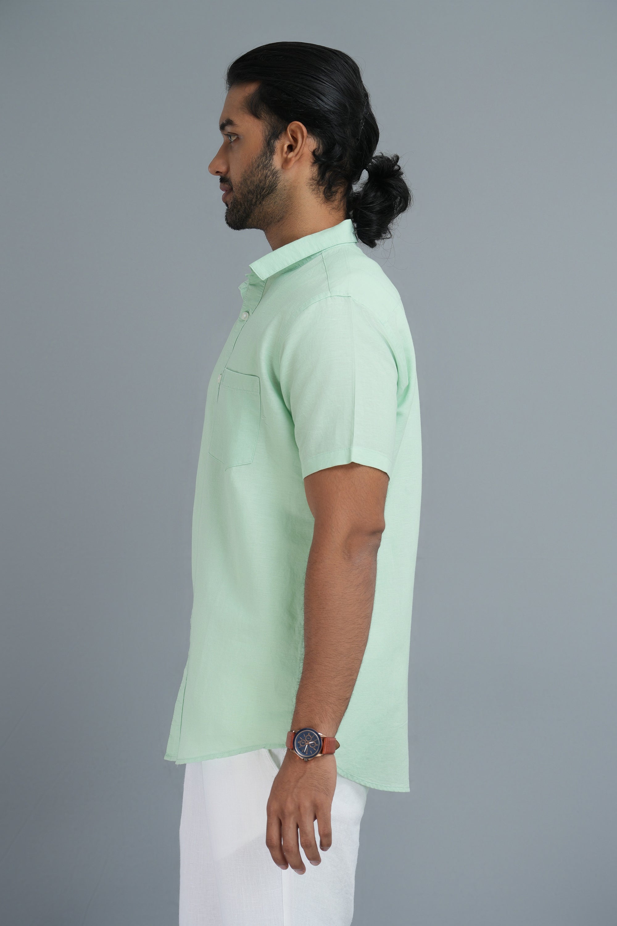 Linen Cotton Shirt - Jade