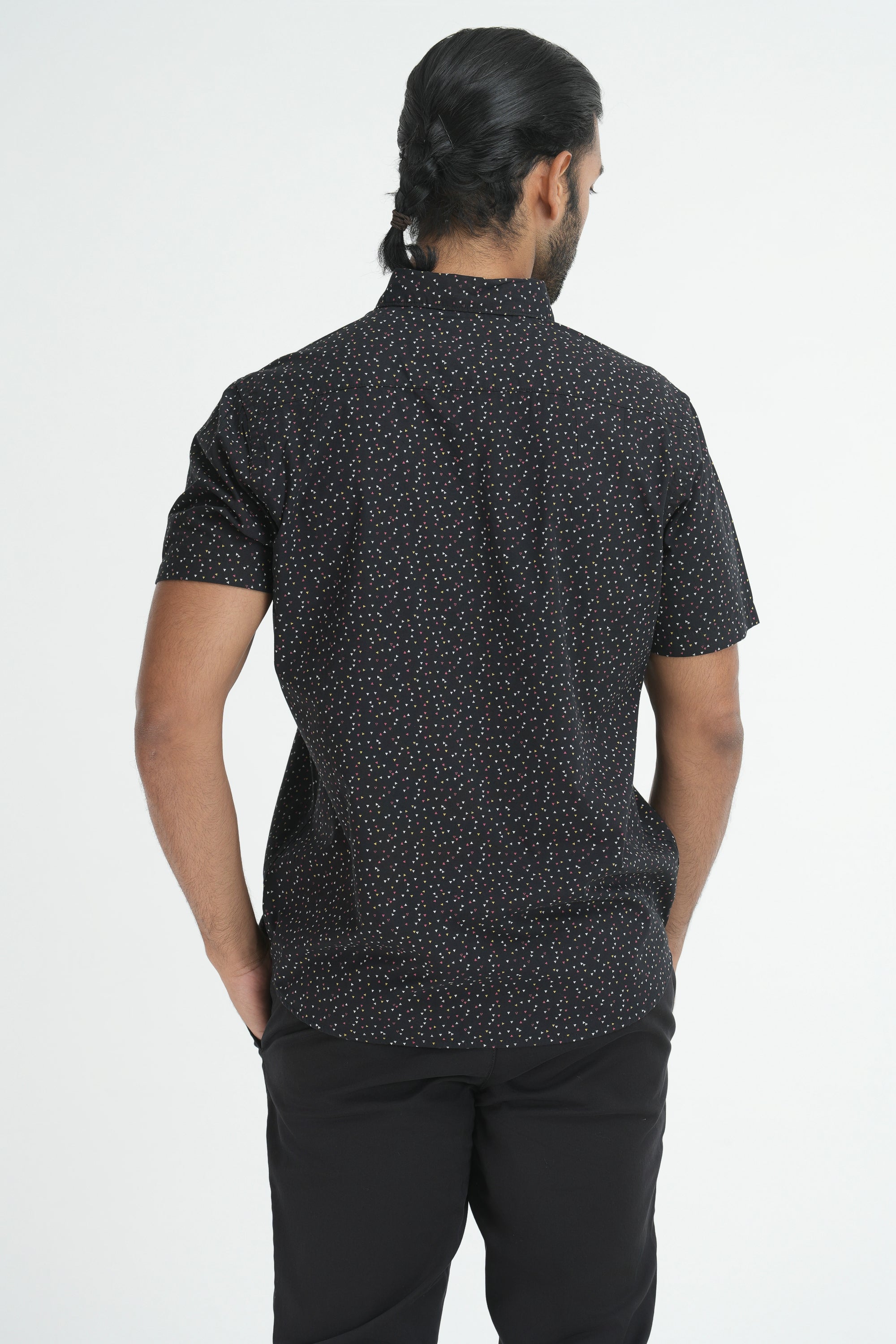 Printed Cotton Shirt - Black