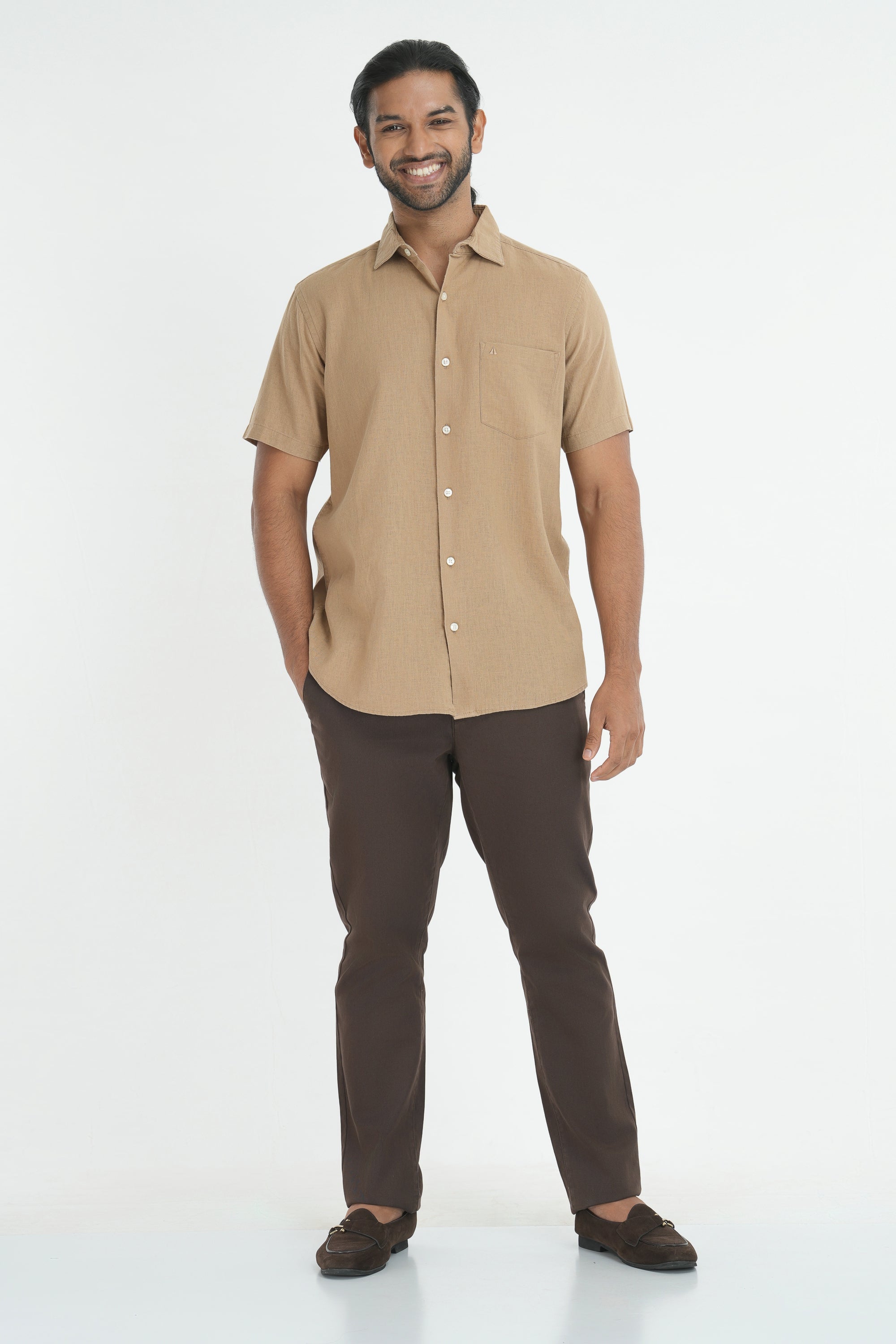 Linen Cotton Shirt - Biege