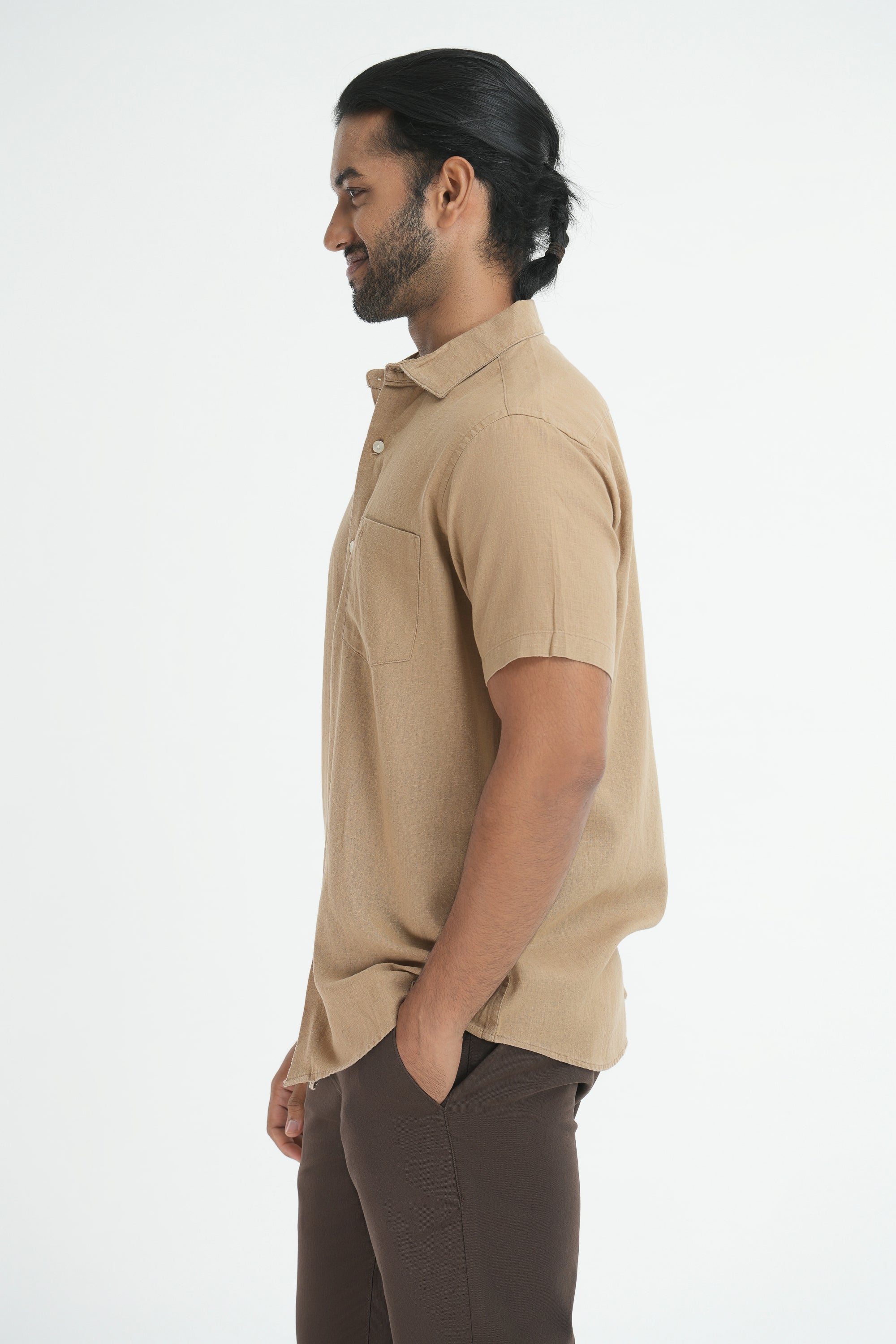 Linen Cotton Shirt - Biege