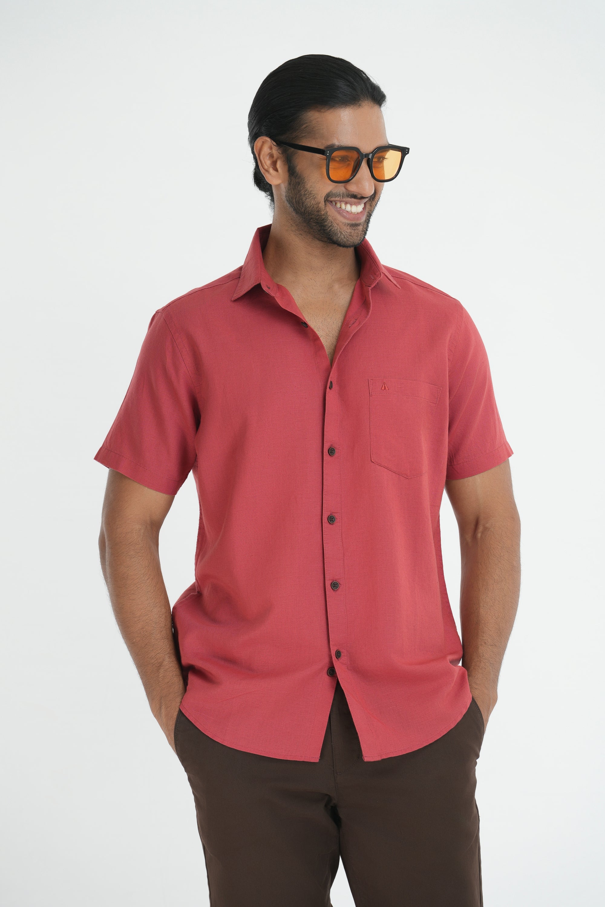 Linen Cotton Shirt - Pink