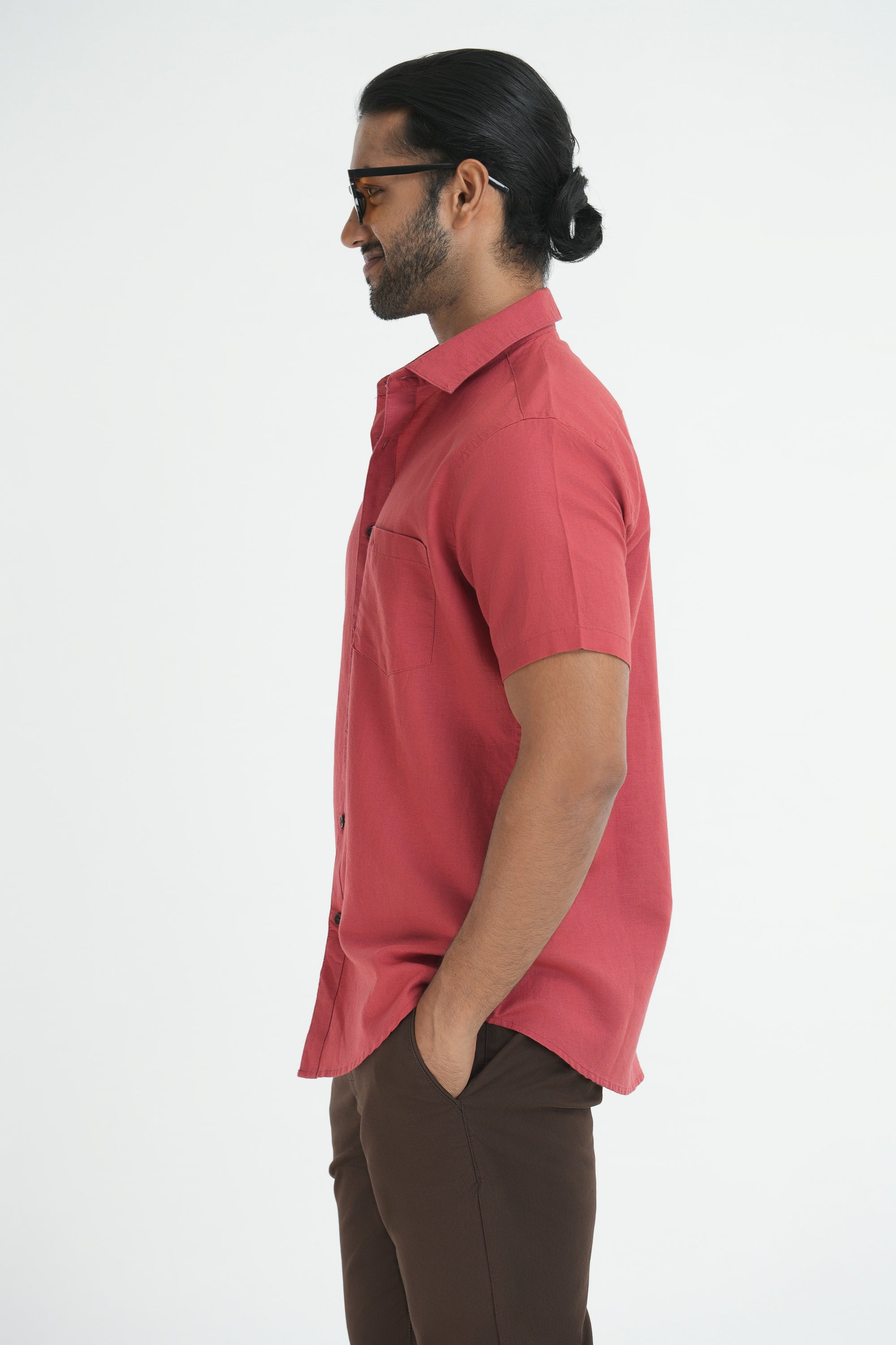 Linen Cotton Shirt - Pink