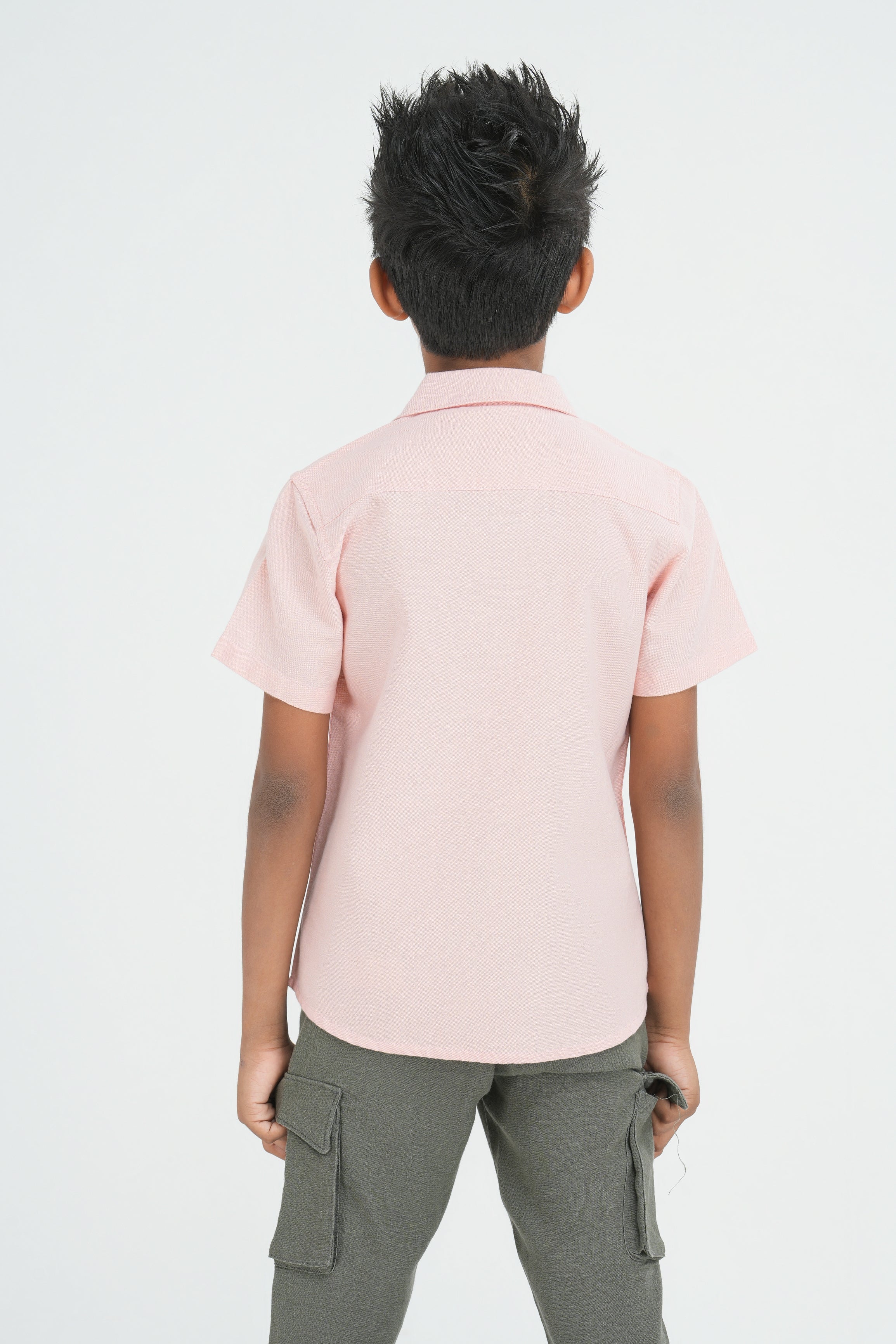 Kids' Normal Collar Linen Shirt – Peach | AnationZ Junior