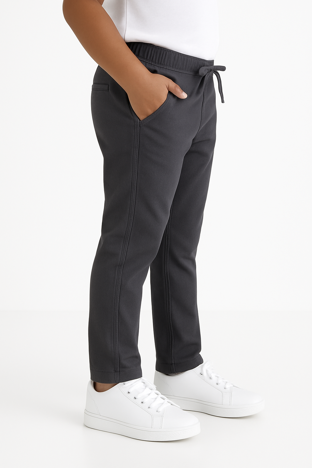 Kids' Regular Linen Cotton Pant – Charcoal | AnationZ Junior