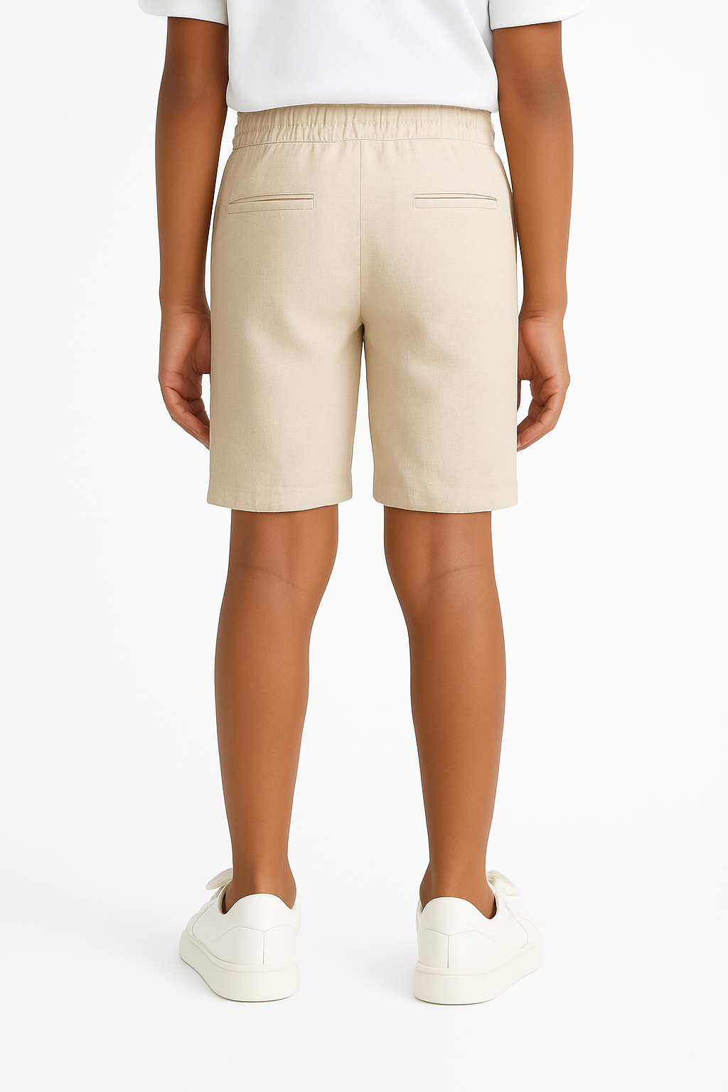 Kids' Linen Rayon Regular Shorts – Natural | AnationZ Junior