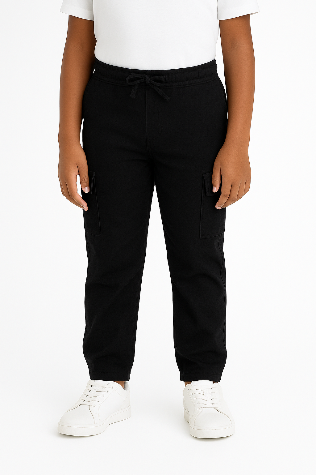 Kids' Cargo Twill Essential Pant – Black | AnationZ Junior