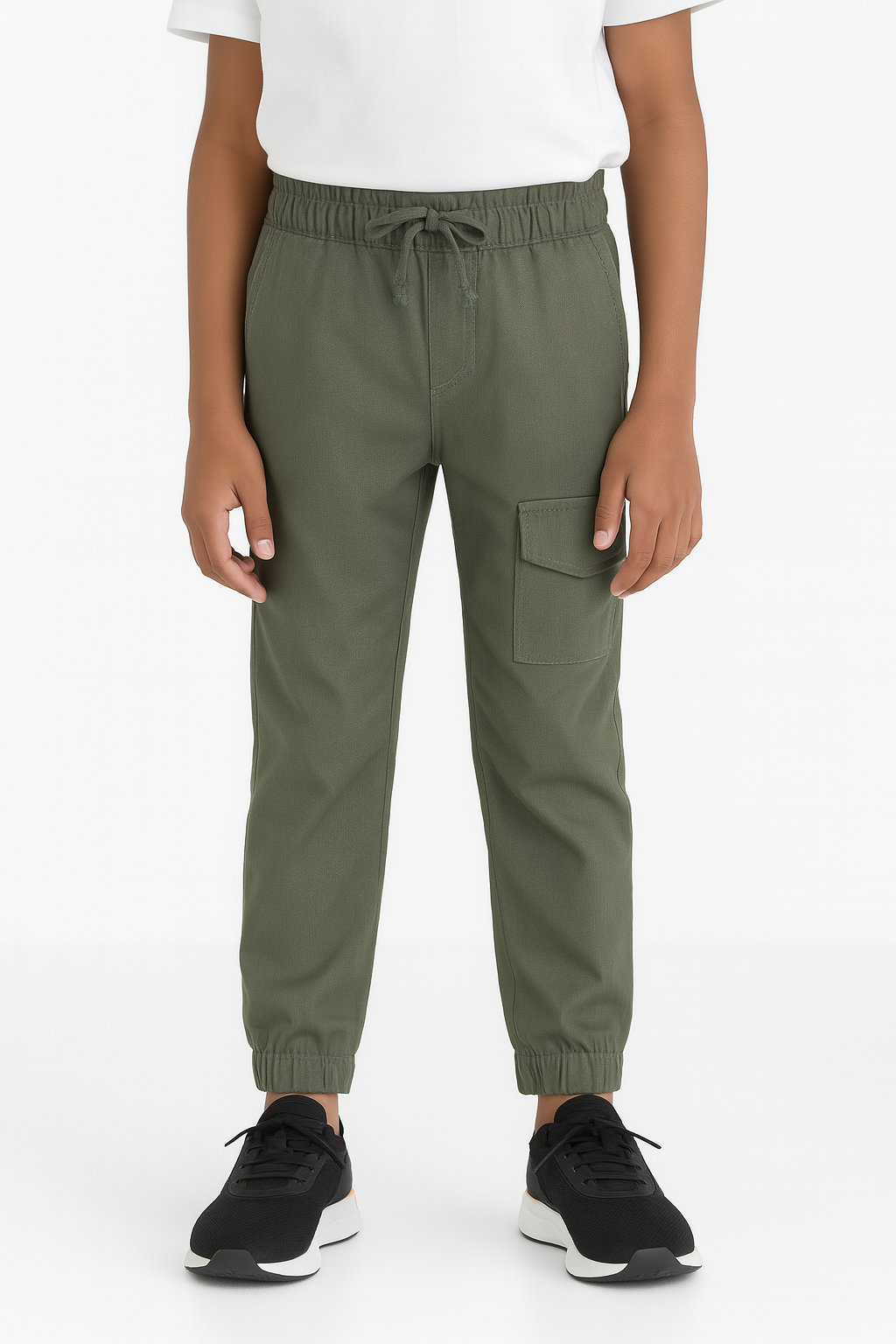 Kids' Twill Essential Jogger Pant – Olive | AnationZ Junior