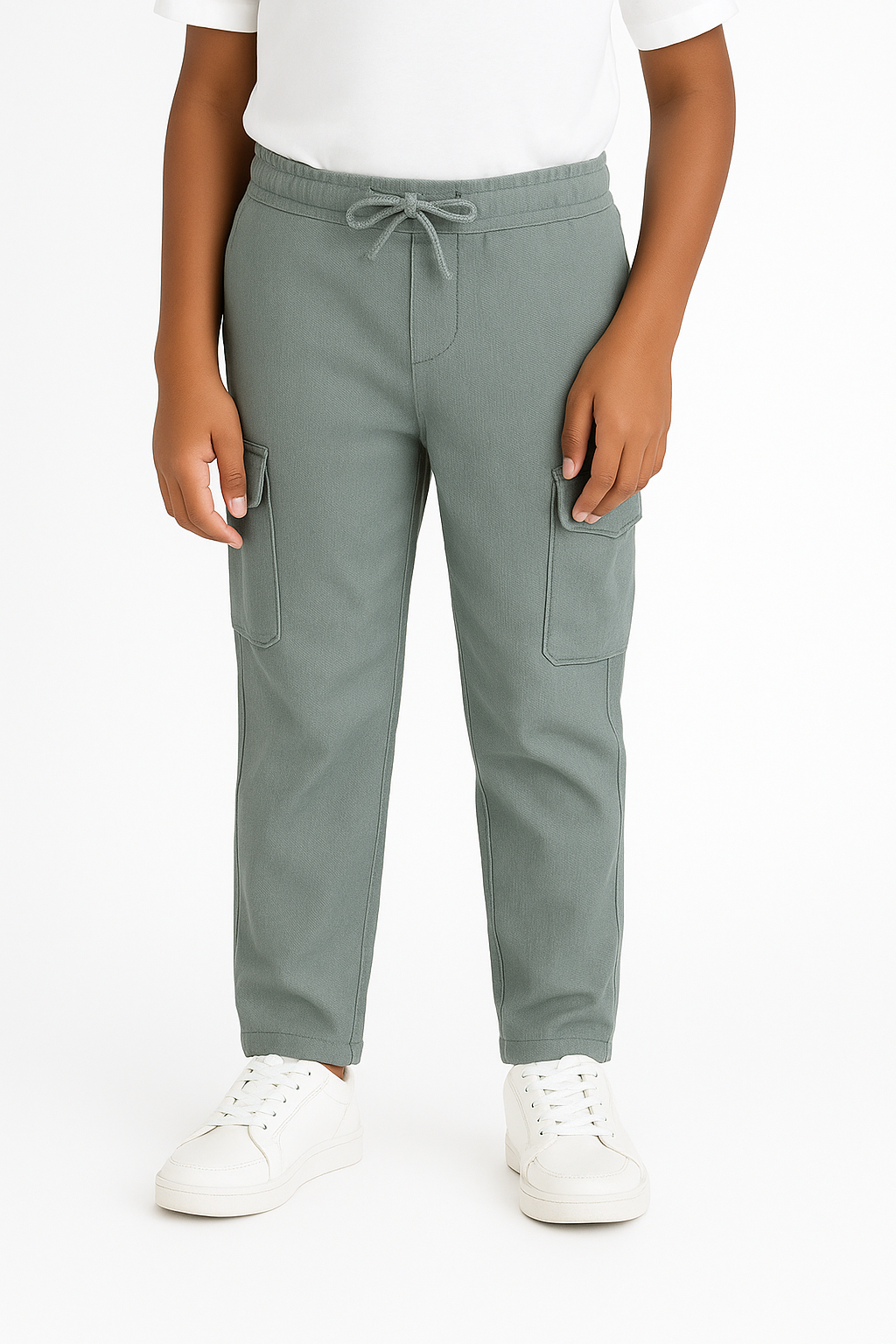 Kids' Linen Cotton Regular Pant – Grey | AnationZ Junior