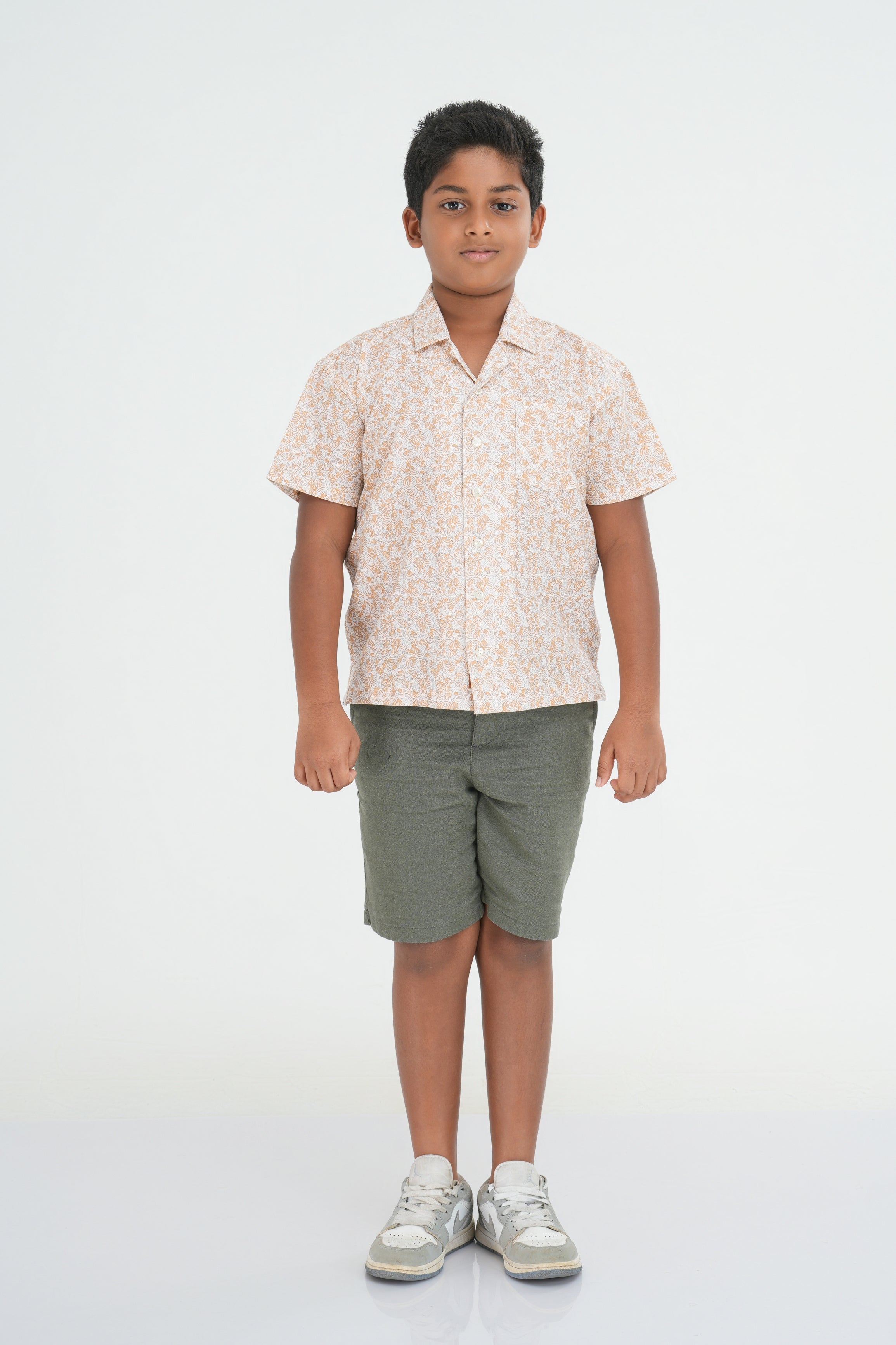 Kids’ Printed Shirt – Orange Swirl | AnationZ Junior