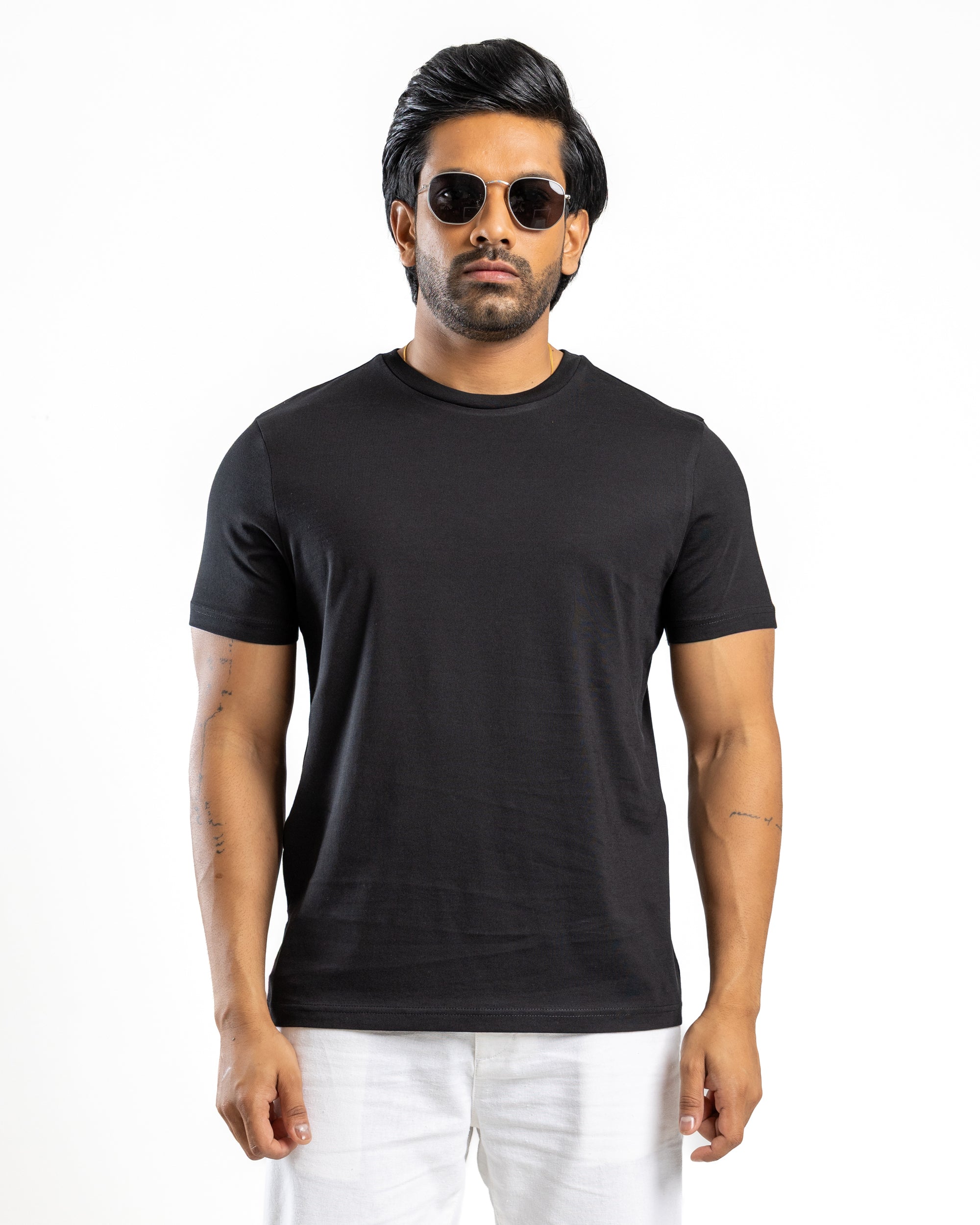 Supima 100% Cotton Regular T-Shirt - Midnight Black