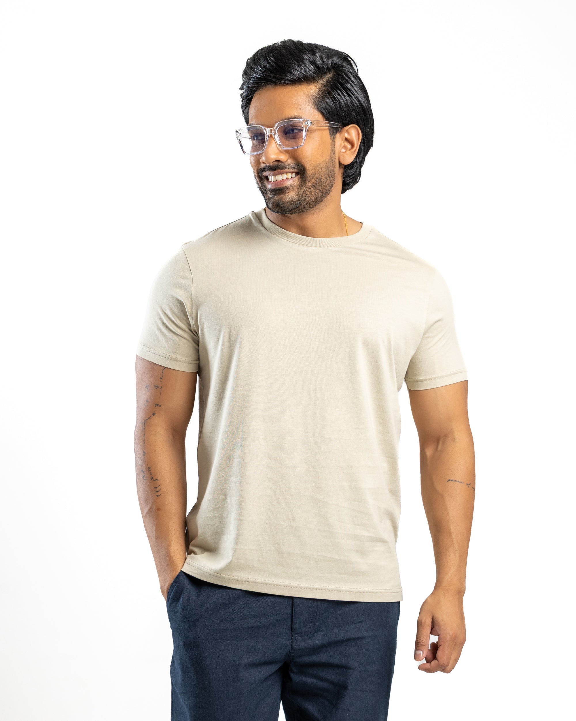 Supima 100% Cotton Regular T-Shirt Ivory Sand