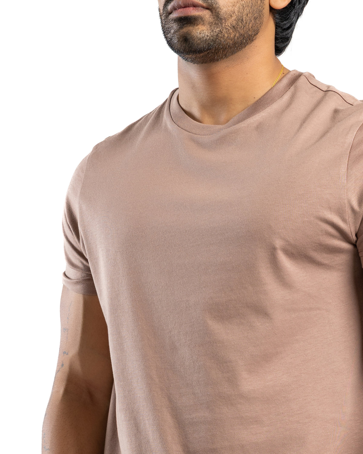Supima Cotton Crew Neck Tee | Warm Tobacco
