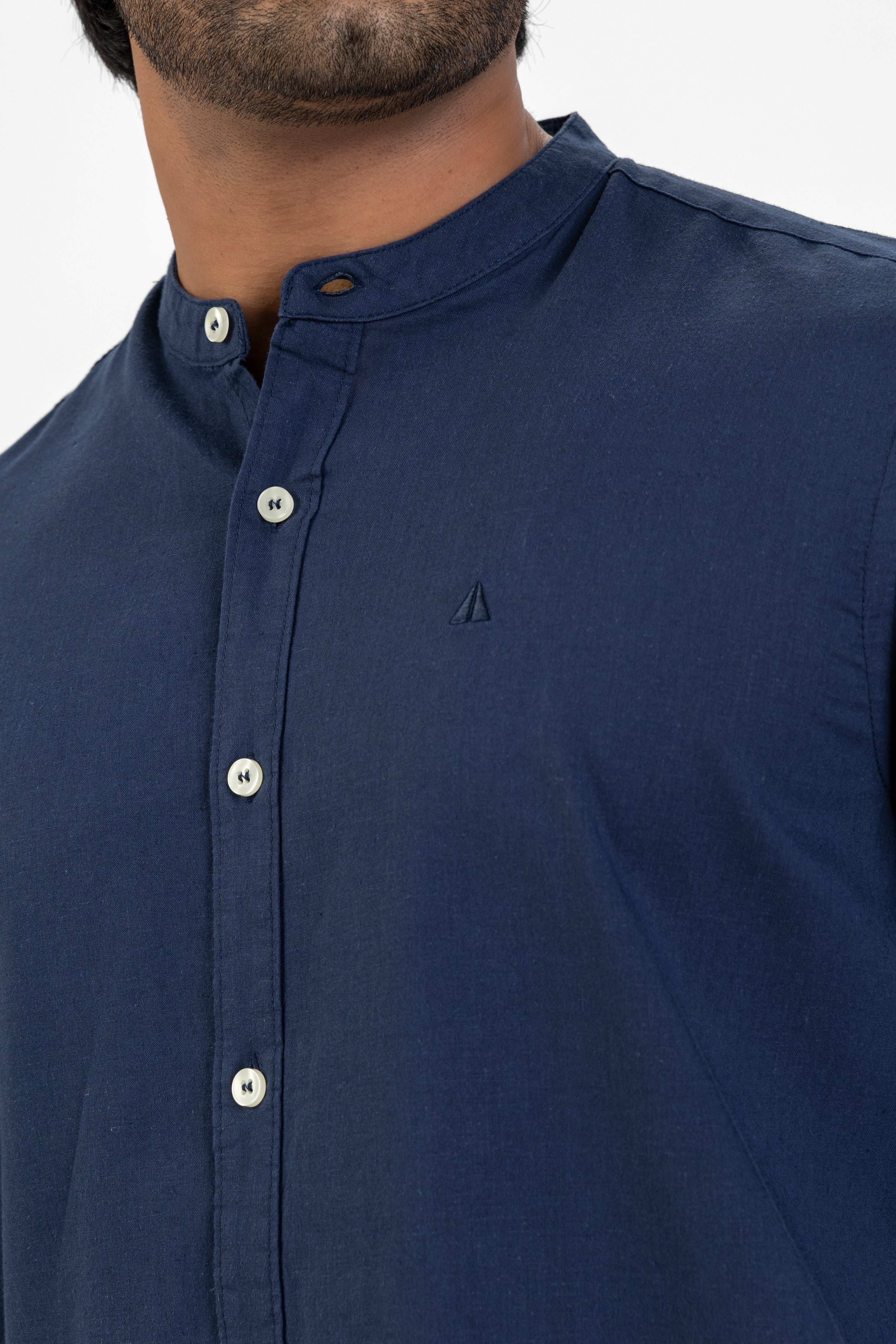 AnationZ Heritage Linen Chinese Collar Shirt -  Sri Lanka
