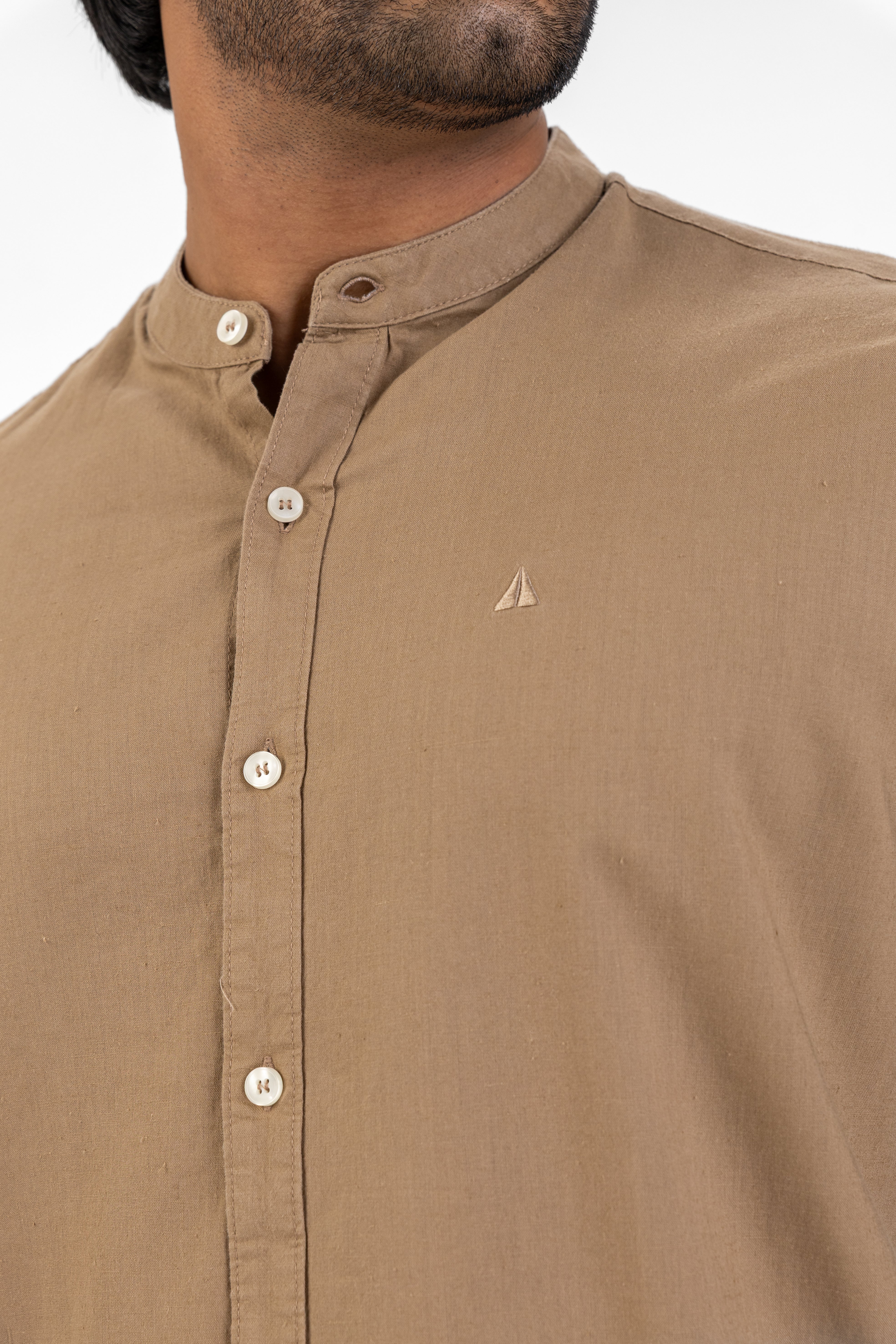 AnationZ Heritage Linen Chinese Collar Shirt -  Sri Lanka

