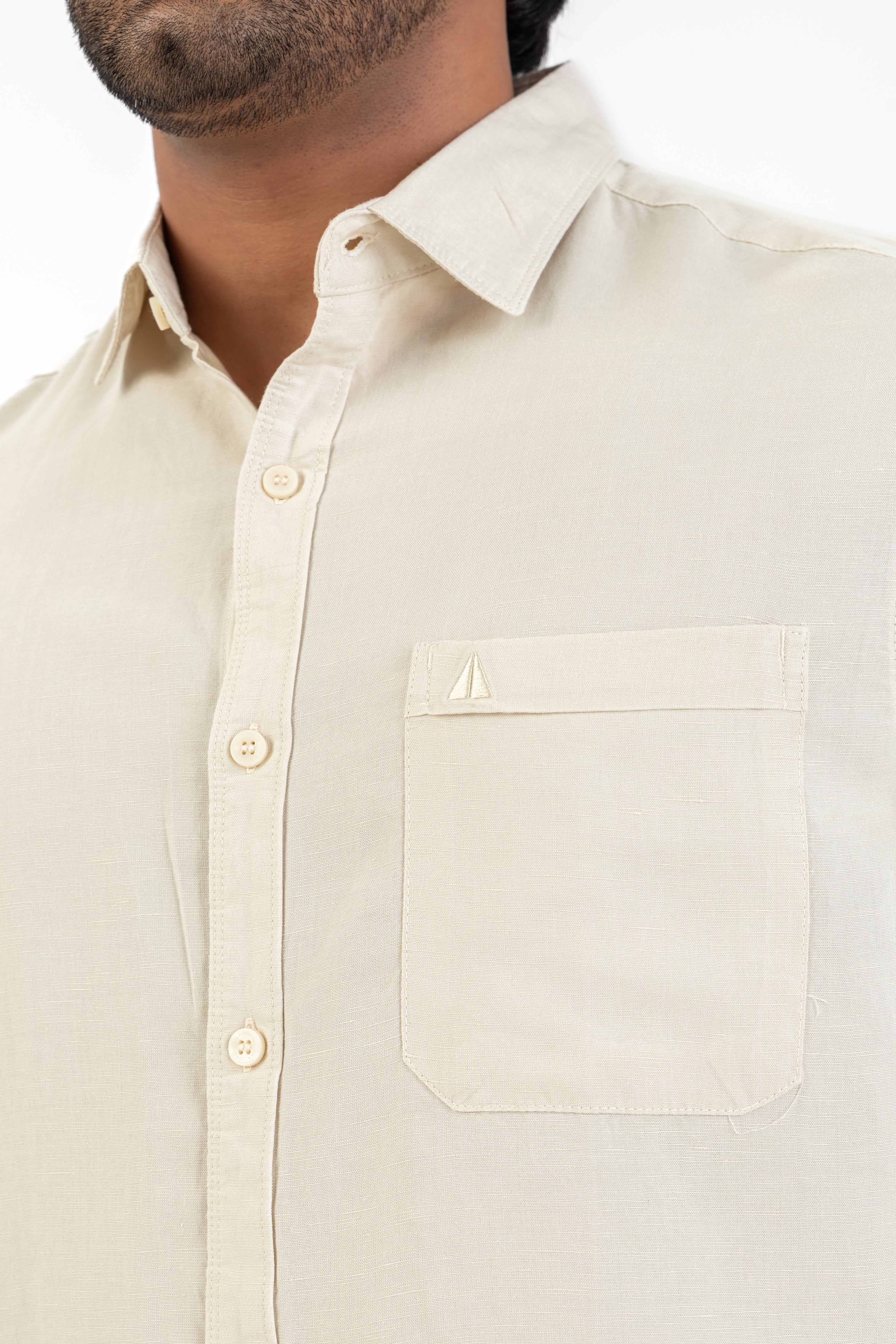 Excel Linen Short Sleeve Shirt – Cream