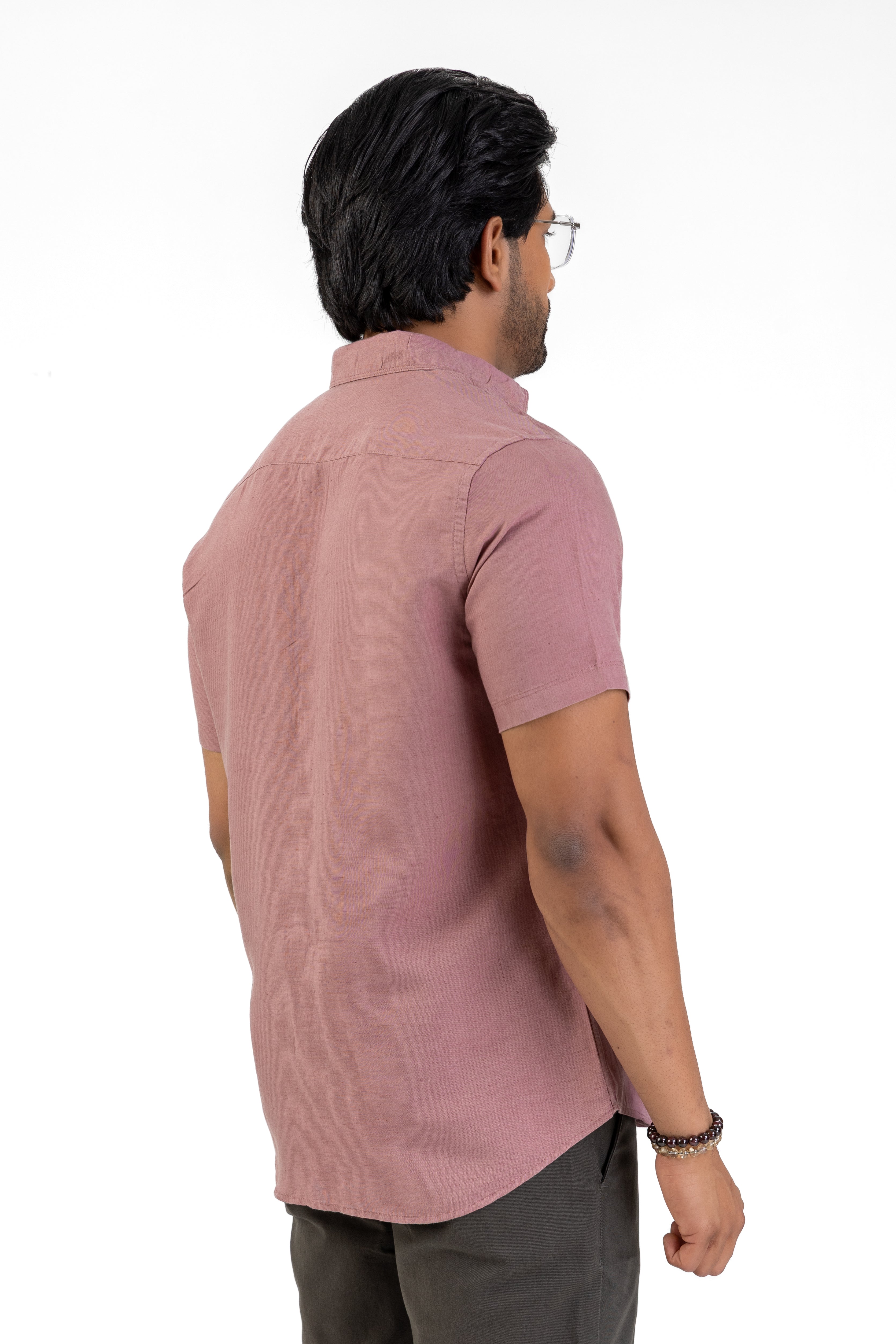 Excel Linen Short Sleeve Shirt – Purple