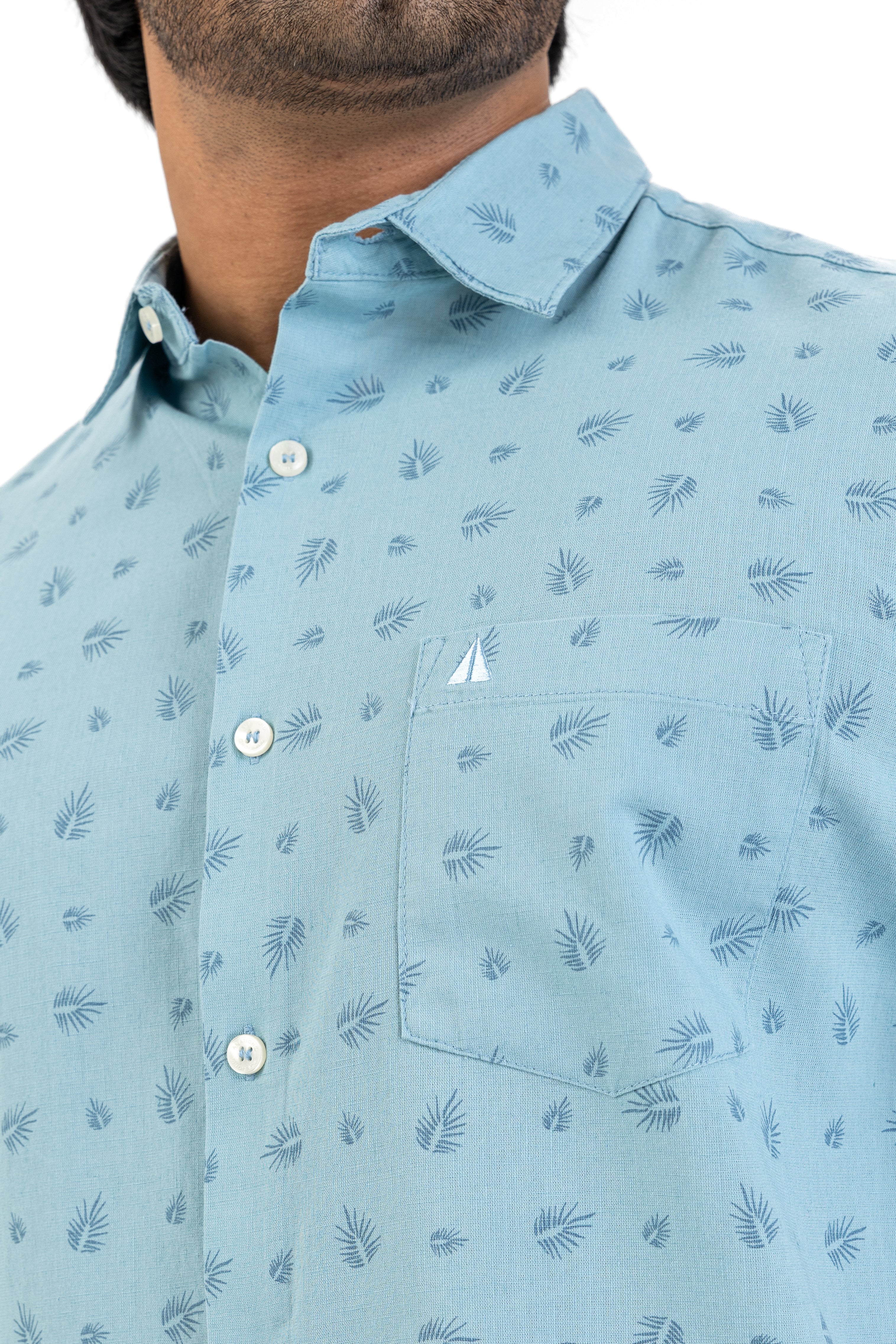 AnationZ Heritage Linen Printed Short Sleeve Shirt -  Sri Lanka
