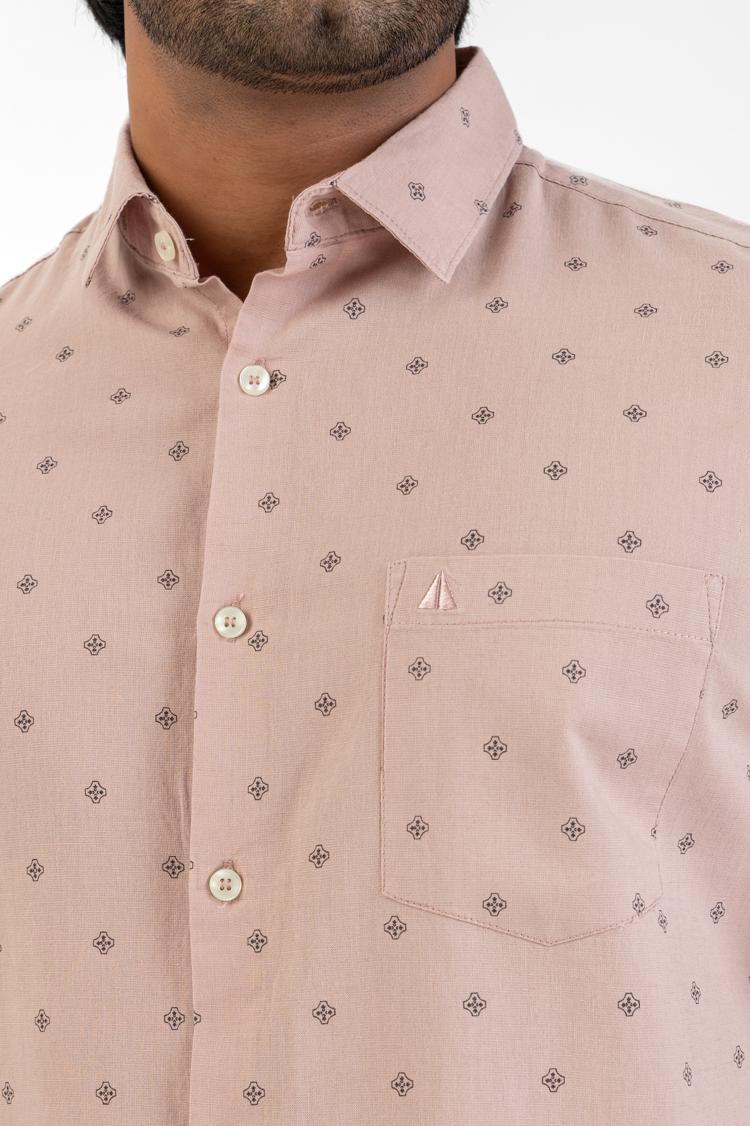 AnationZ Heritage Linen Printed Short Sleeve Shirt -  Sri Lanka

