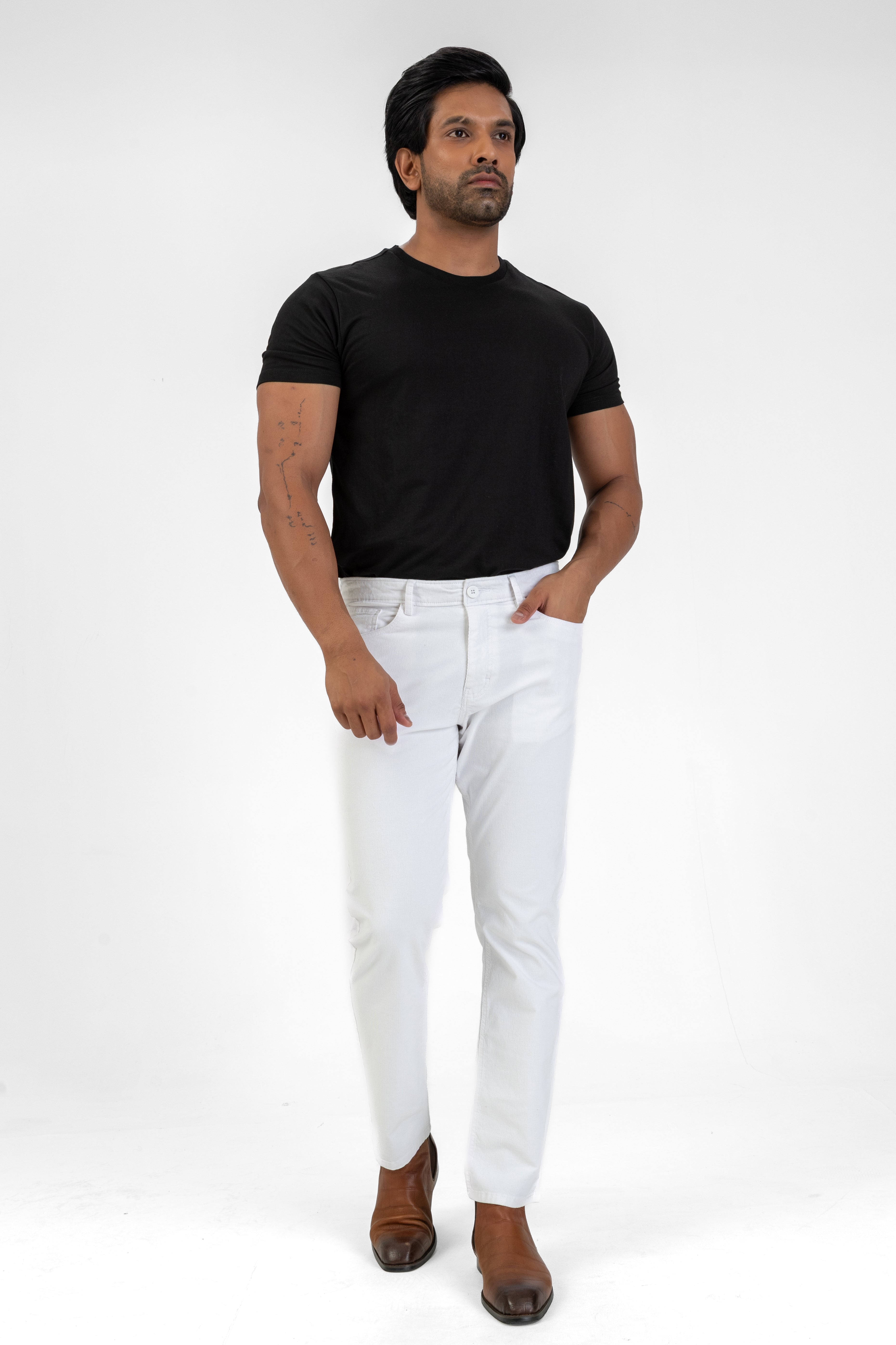 Essential Corduroy Pant – White