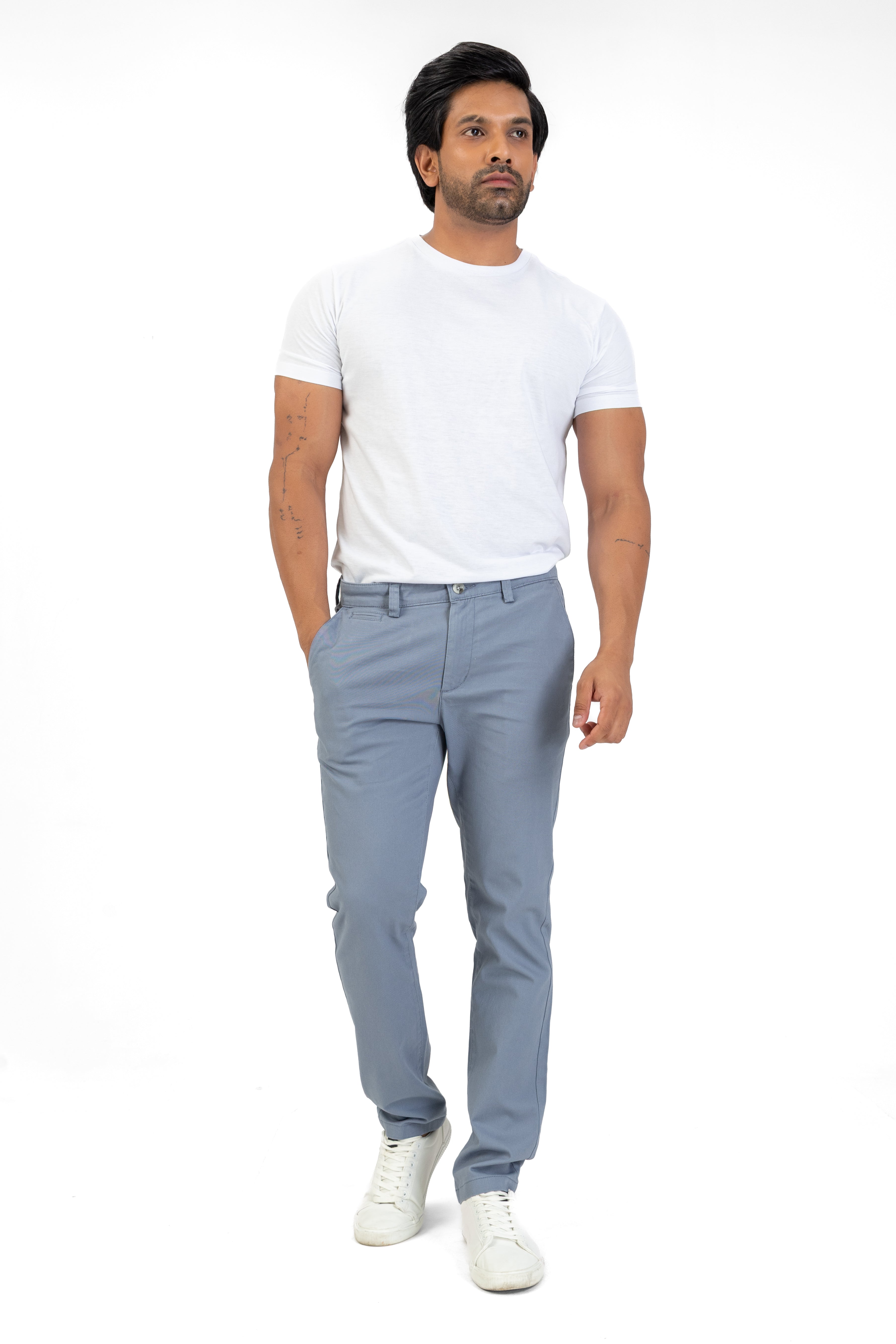 Essential Slim Fit Pant – Steel Blue